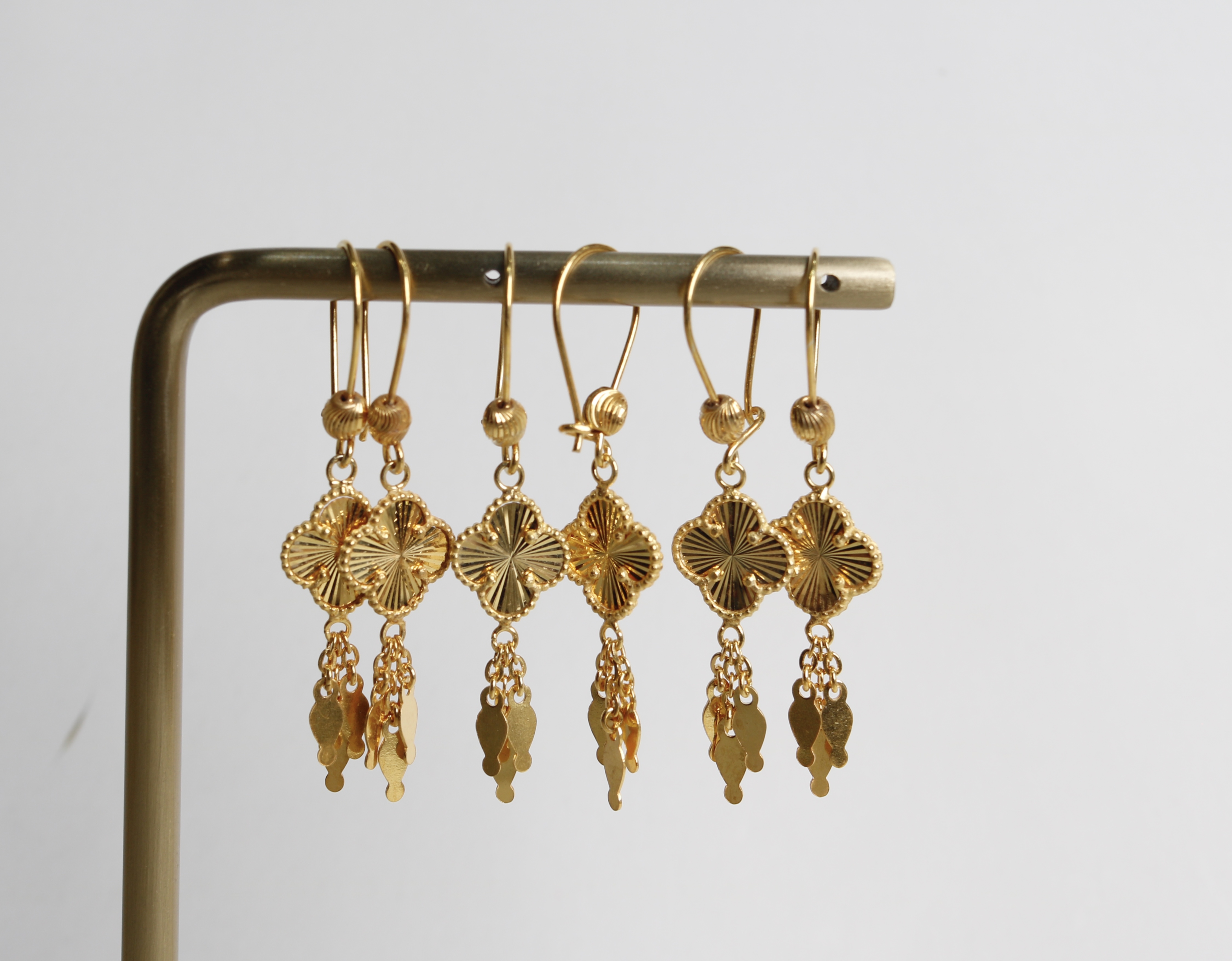 925 sterling silver plated pendant earring - (J-0299)