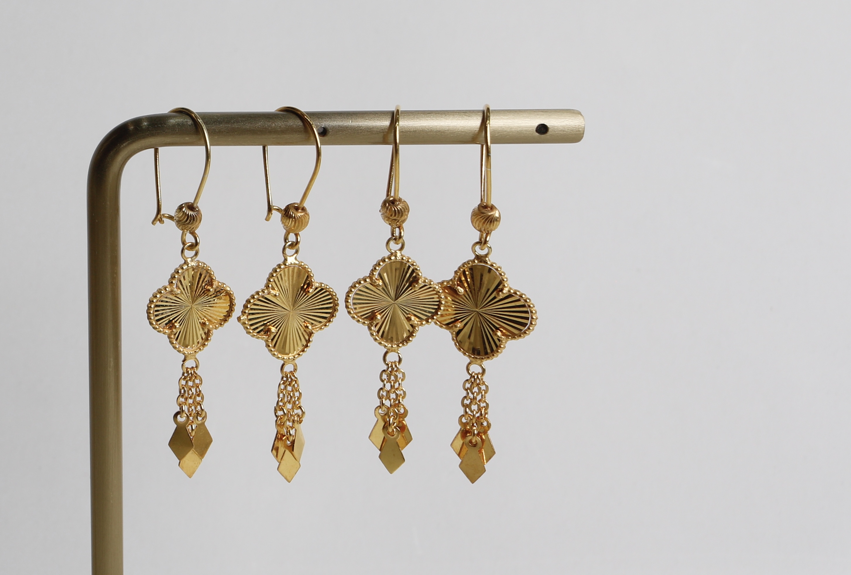 925 sterling silver plated pendant earring - (J-0300)