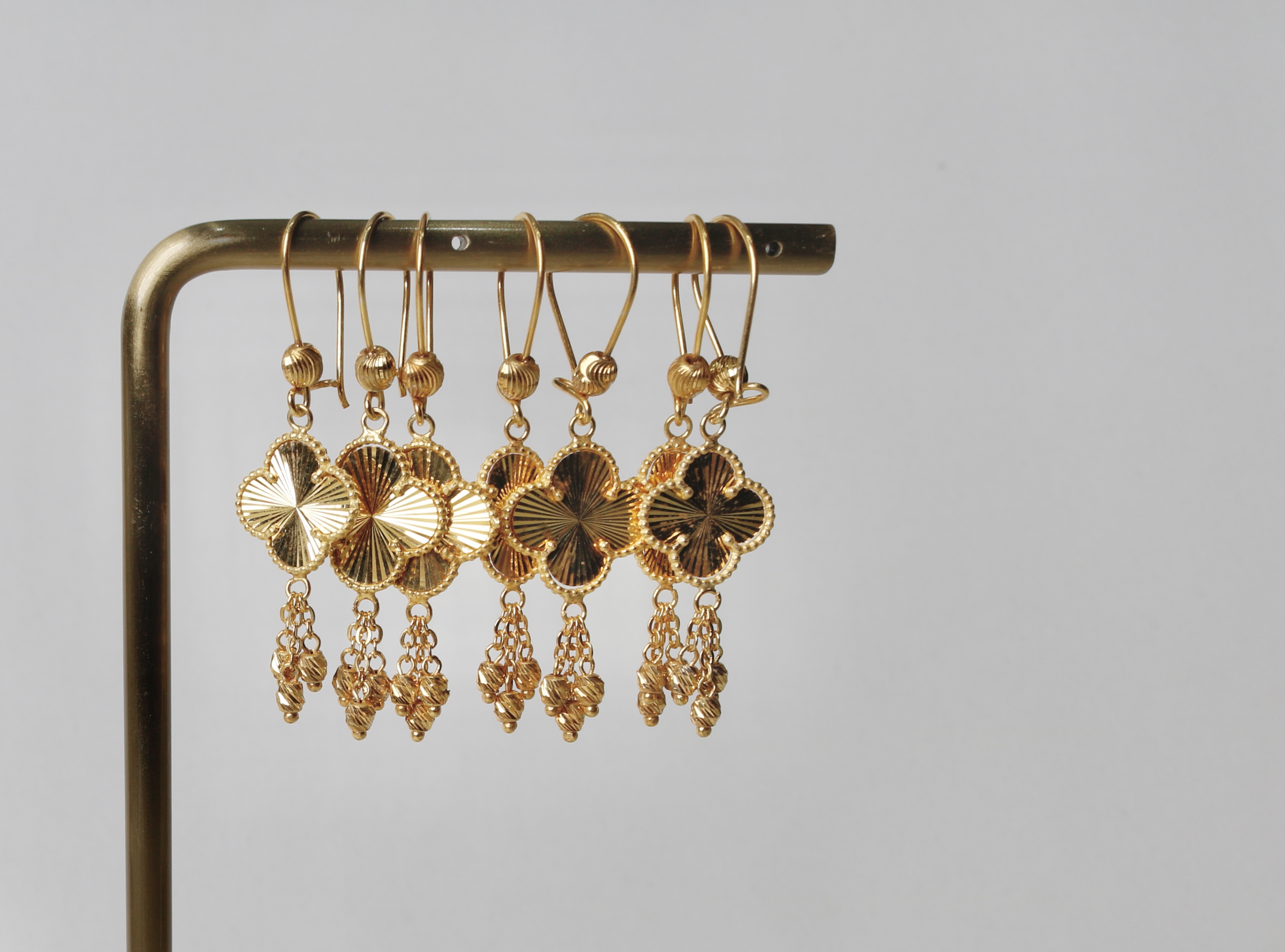 925 sterling silver plated pendant earring - (J-0302)