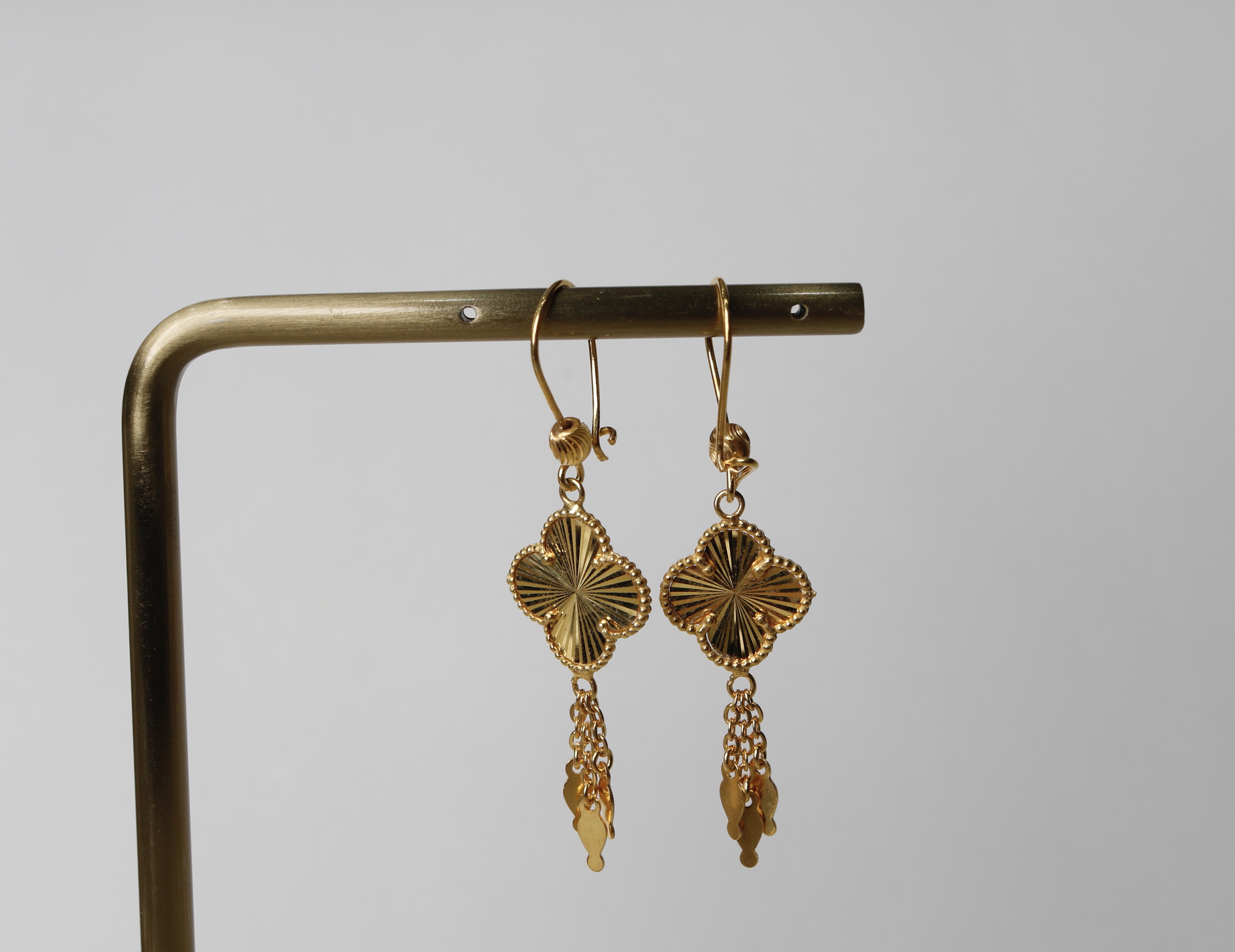 925 sterling silver plated pendant earring - (J-0312)