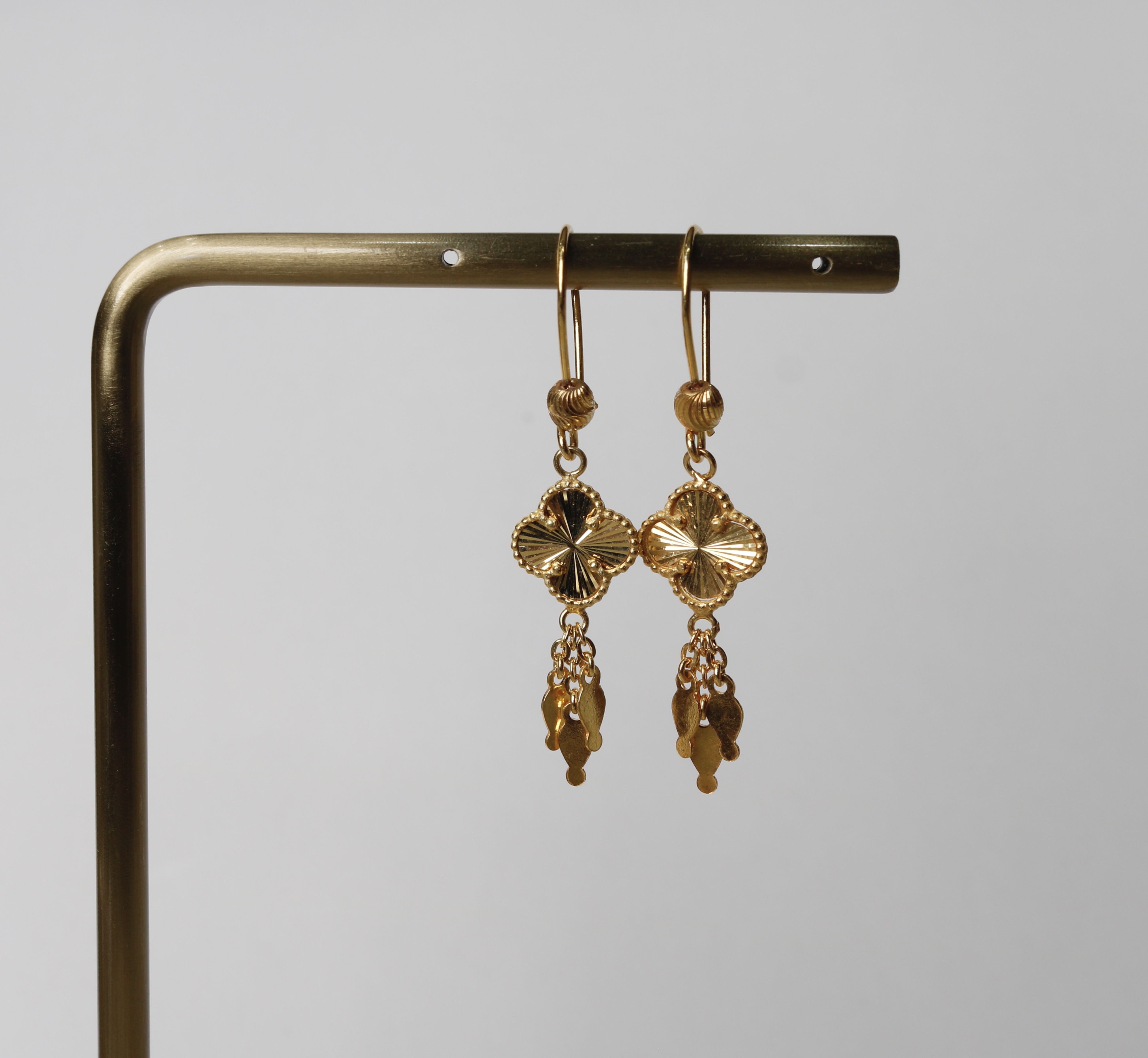 925 sterling silver plated pendant earring - (J-0313)