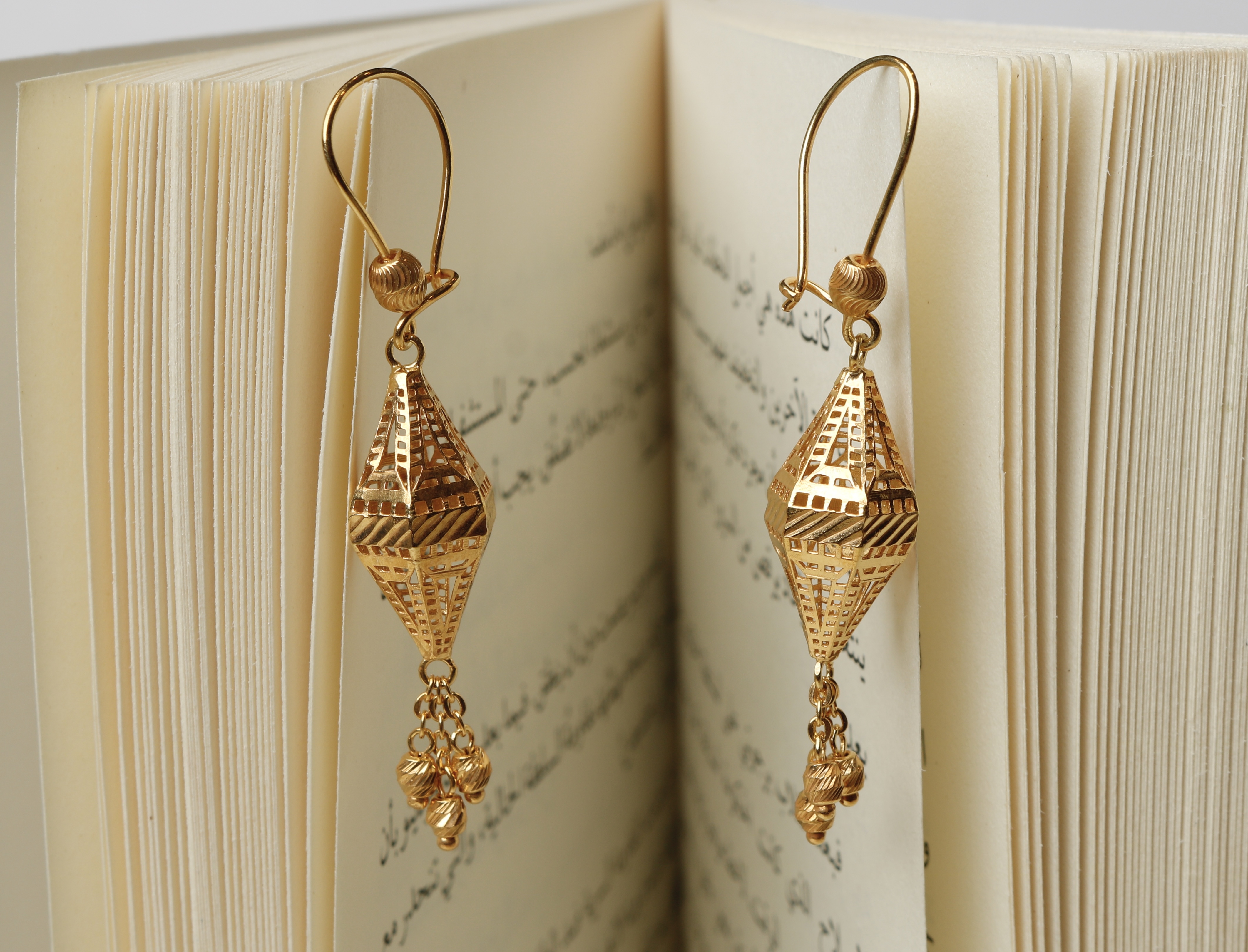 927 sterling silver plated pendant earring - (J-0387)