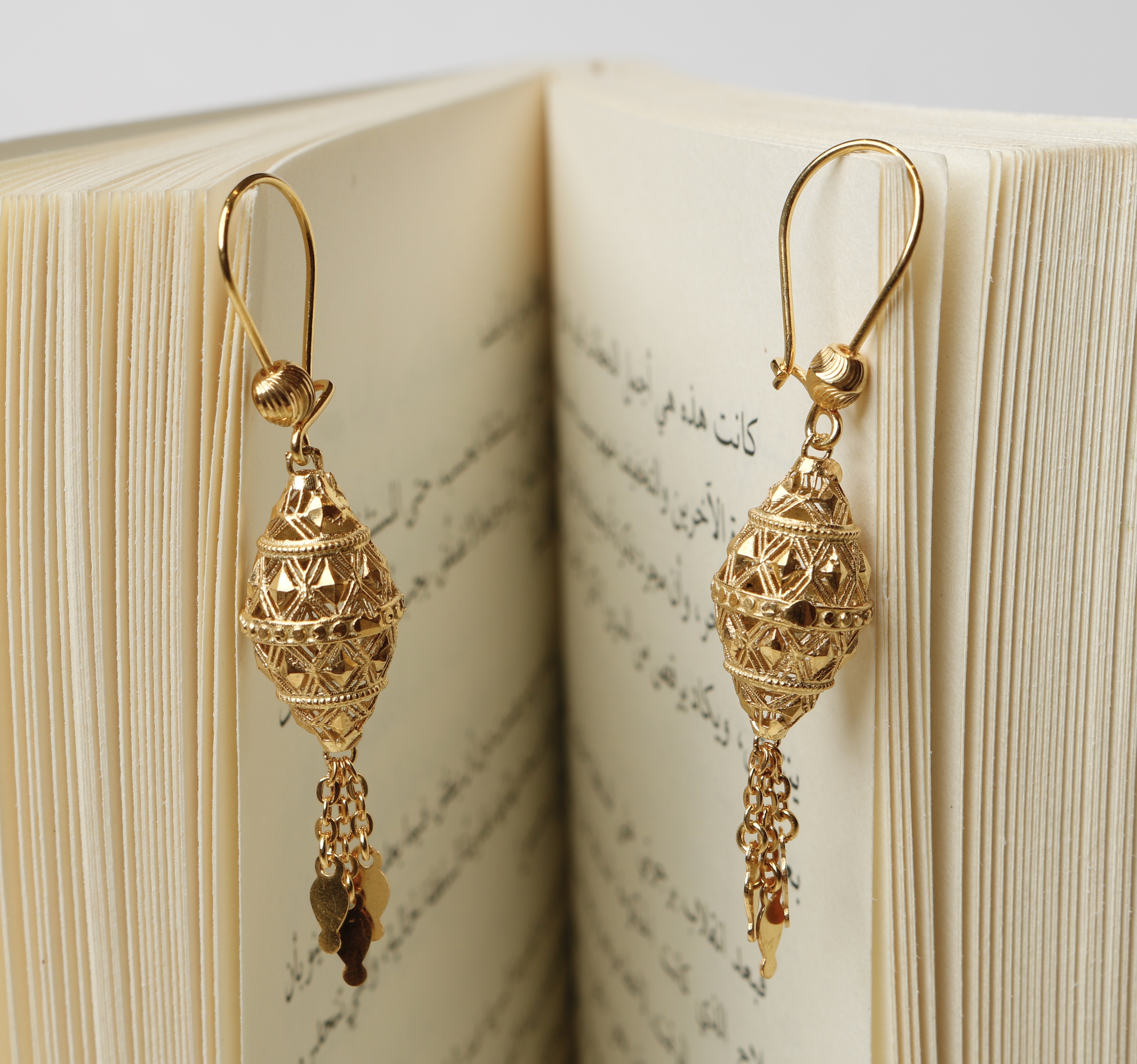 930 plated silver pendant earring - (J-0390)