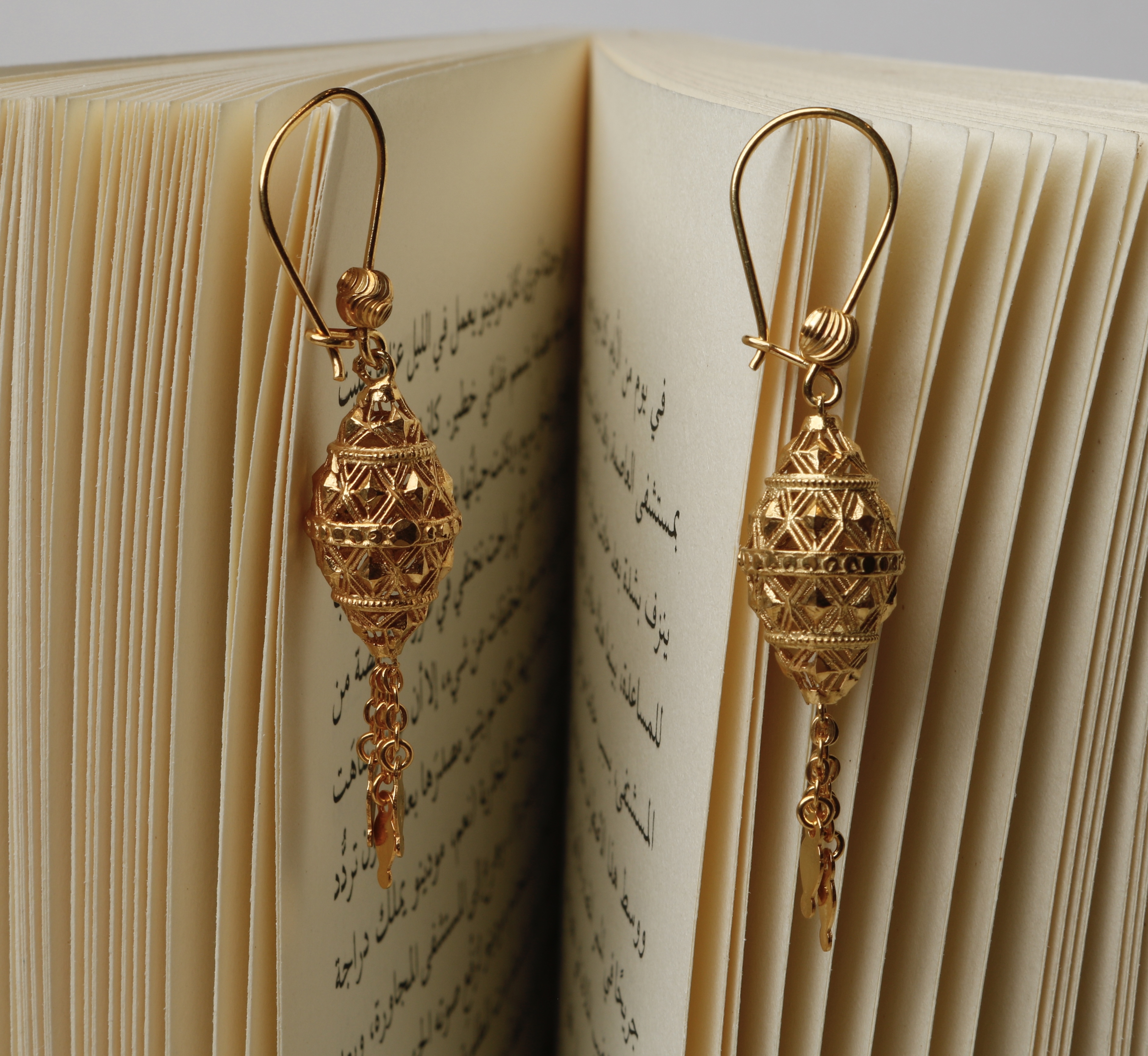 926 sterling silver plated pendant earring - (J-0413)