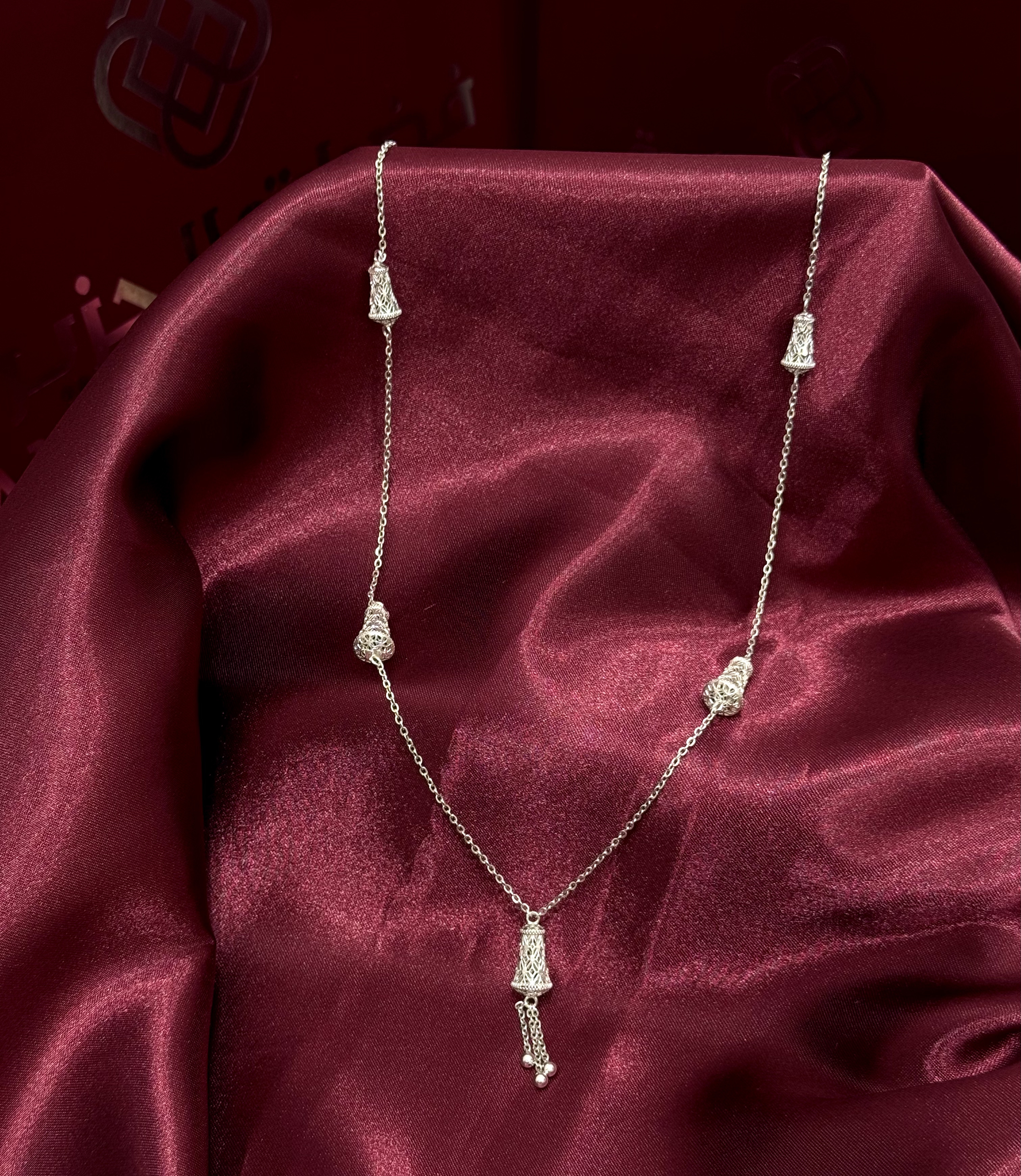 928 sterling silver plated prayer beads necklace