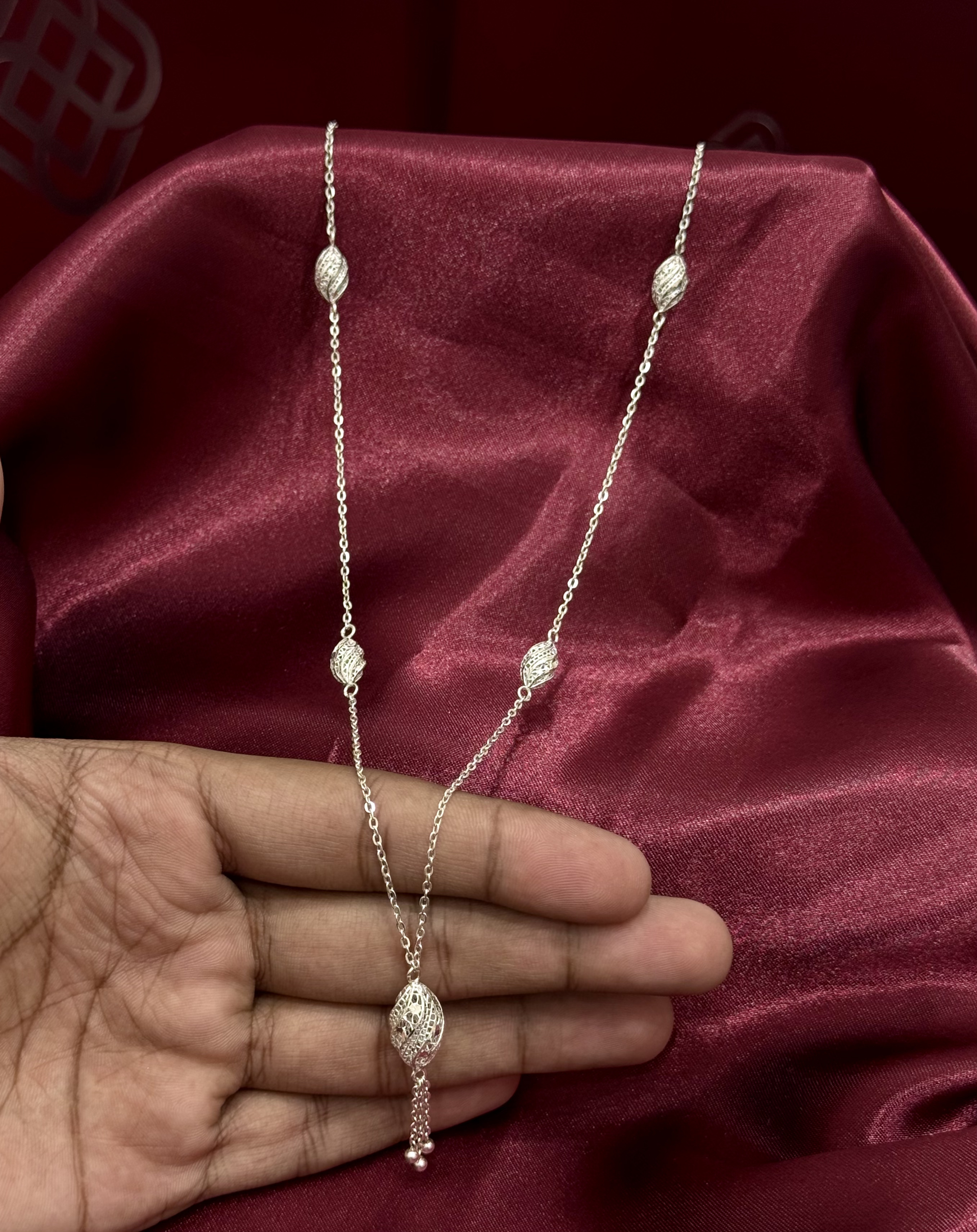 929 plated silver prayer beads necklace