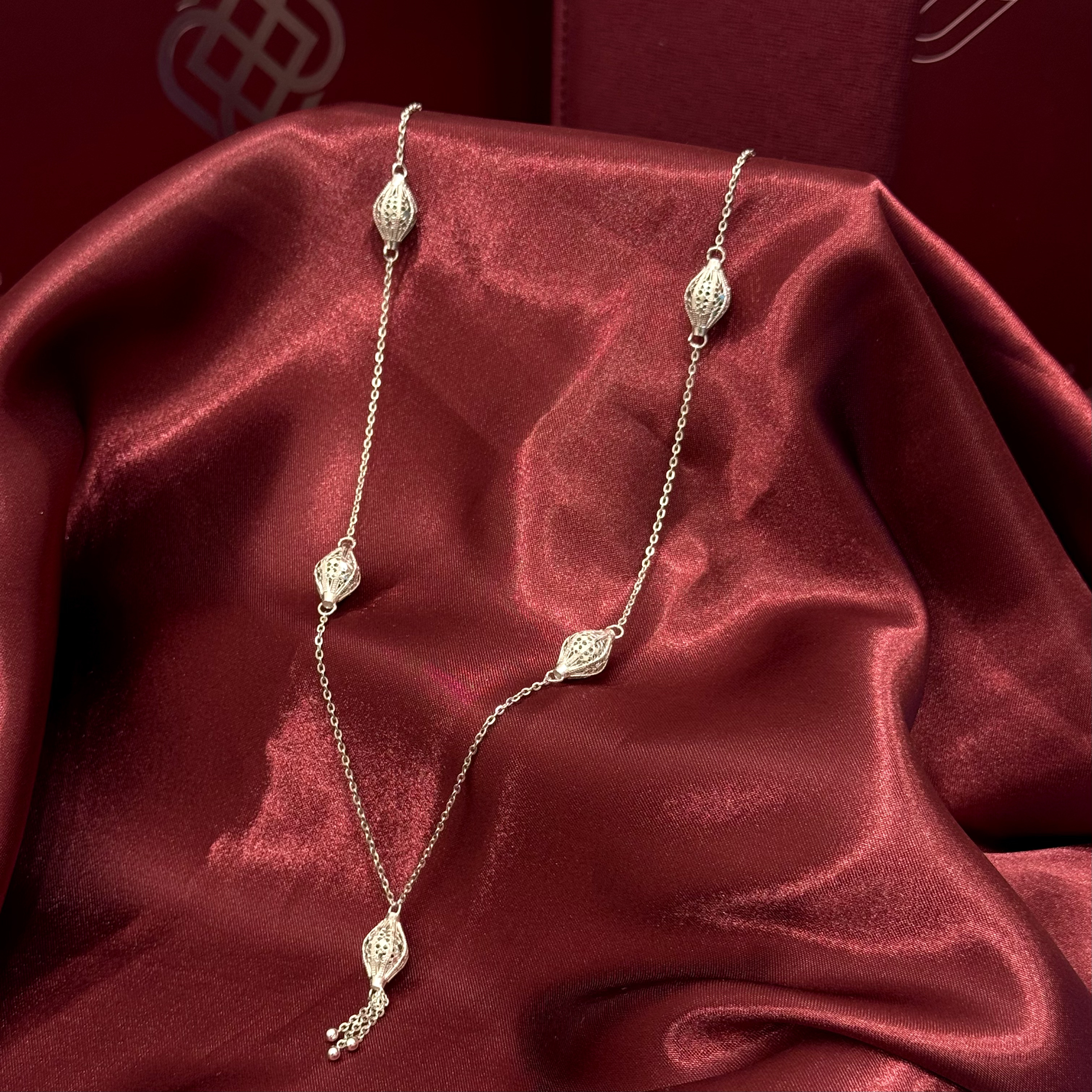 934 plated silver prayer beads necklace