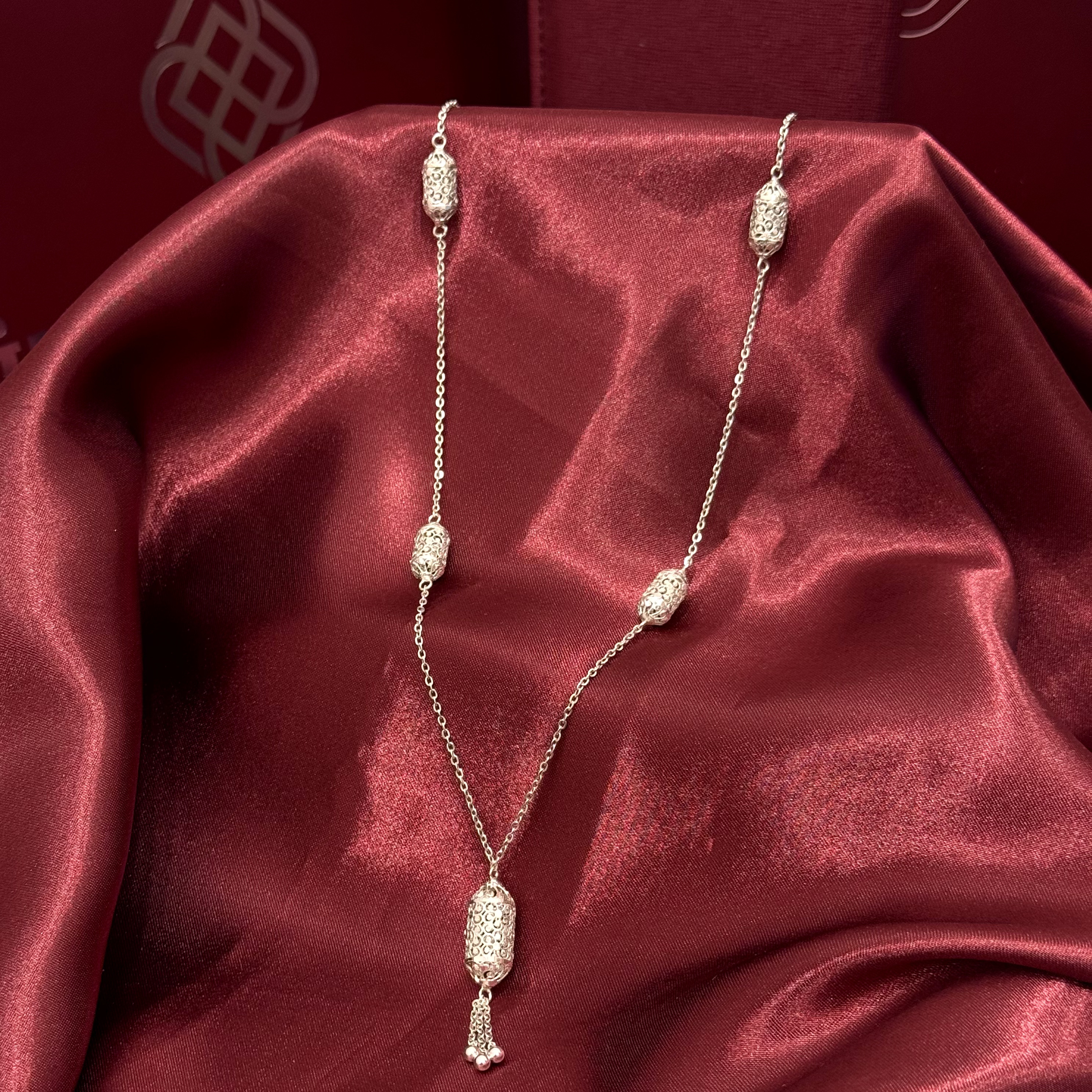 935 sterling silver plated prayer beads necklace