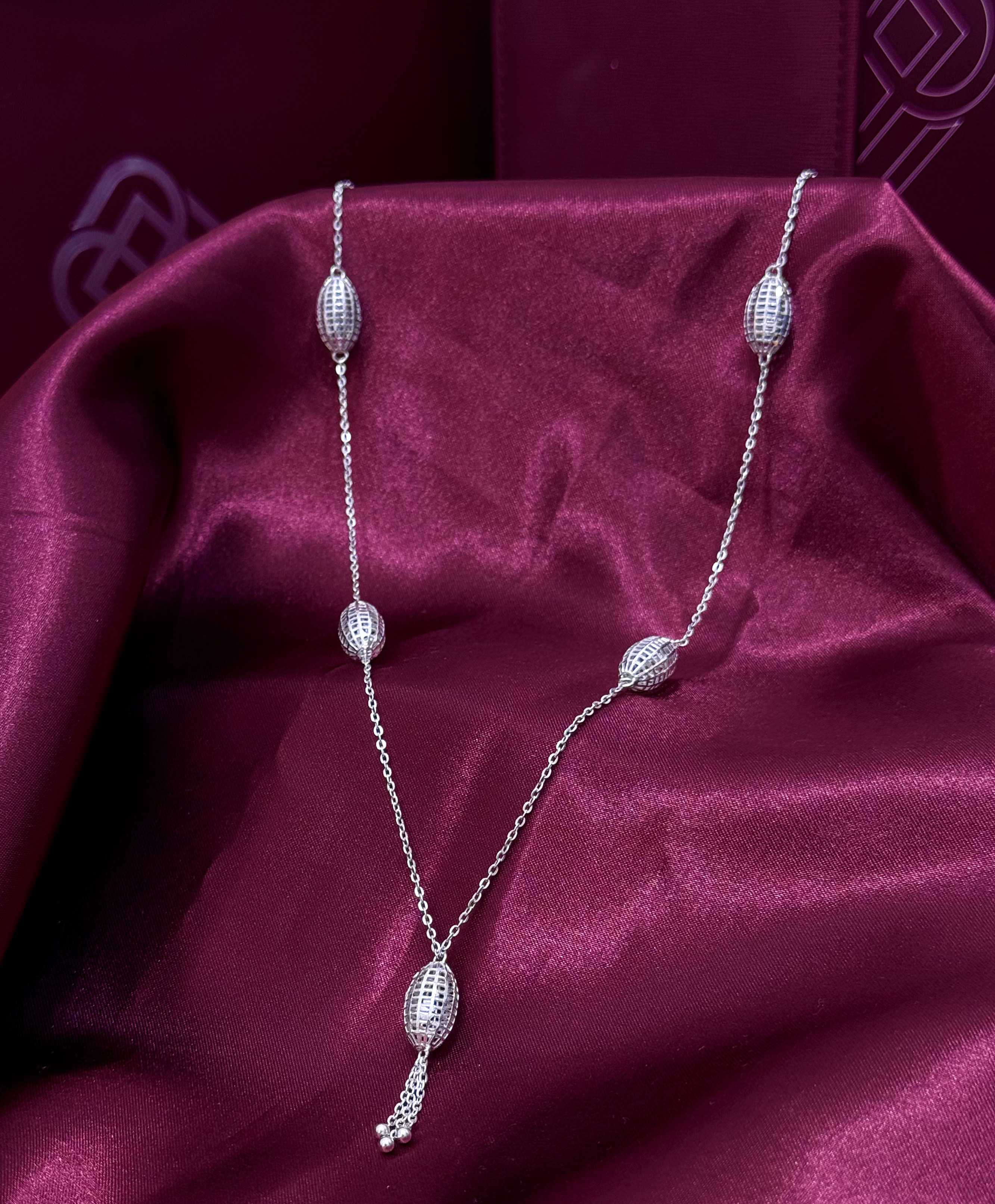 937 plated silver prayer beads necklace - (J-0451) 937 plated silver prayer beads necklace - (J-0451)