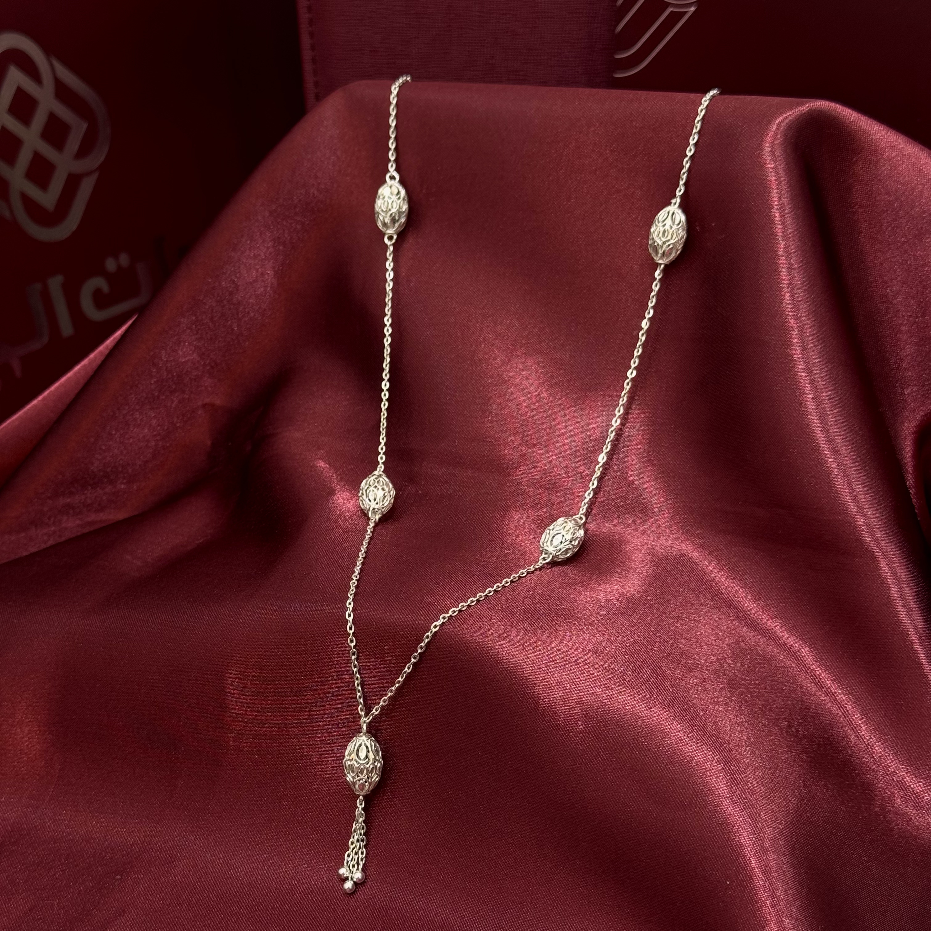 939 plated silver prayer beads necklace - (J-0453) 939 plated silver prayer beads necklace - (J-0453)