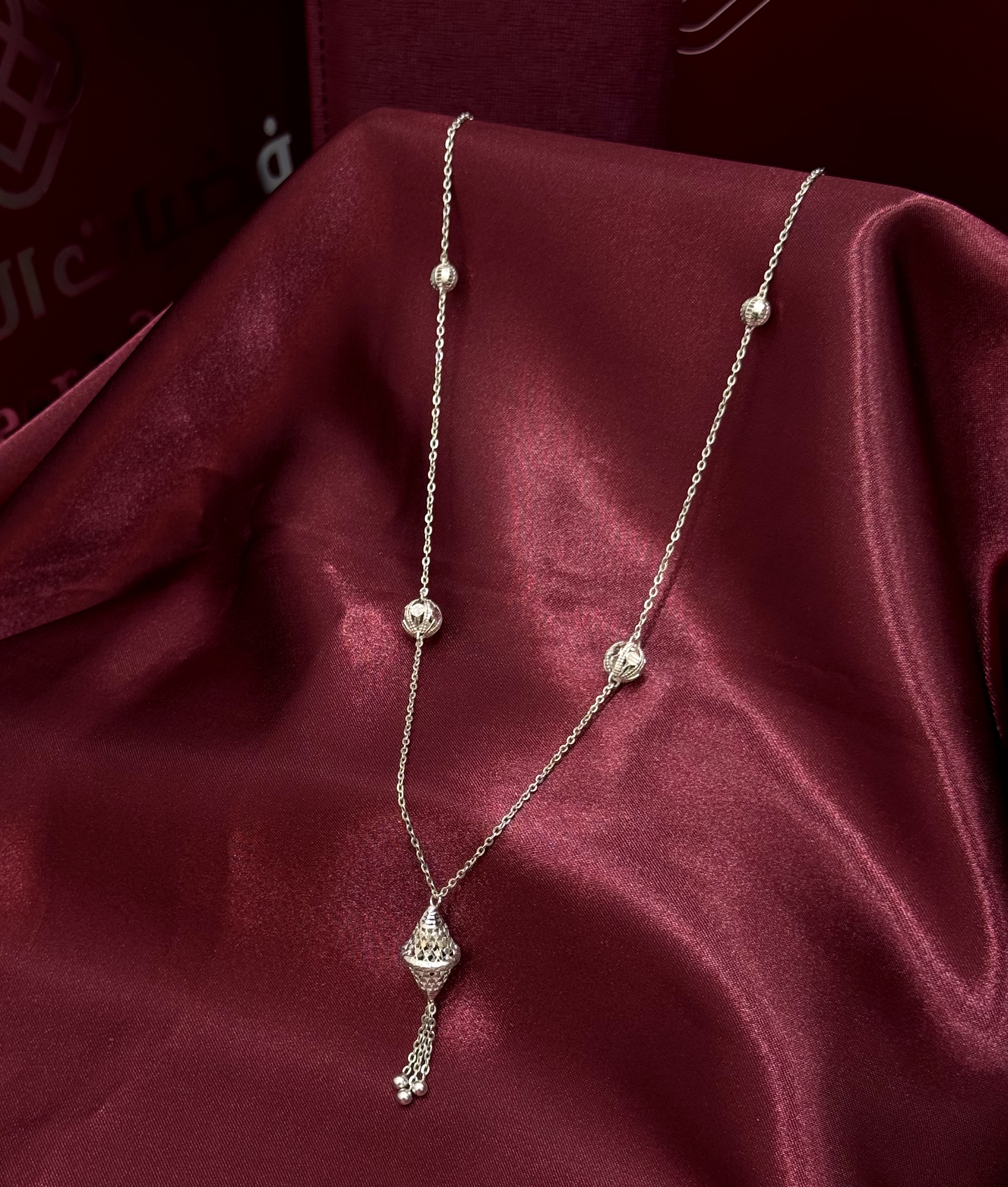 940 silver plated prayer beads necklace - (J-0454) 940 silver plated prayer beads necklace - (J-0454)