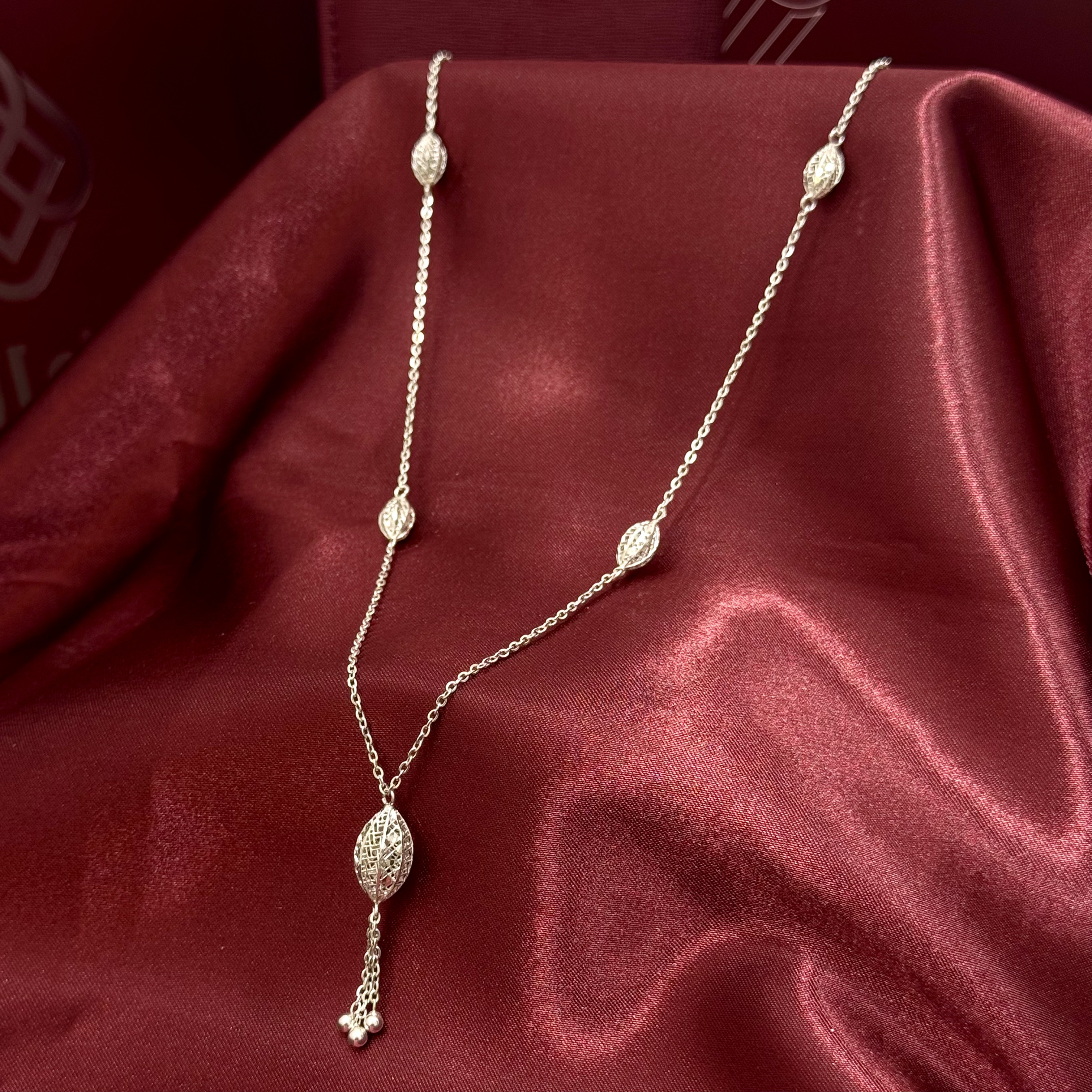 948 plated silver prayer beads necklace - (J-0462) 948 plated silver prayer beads necklace - (J-0462)