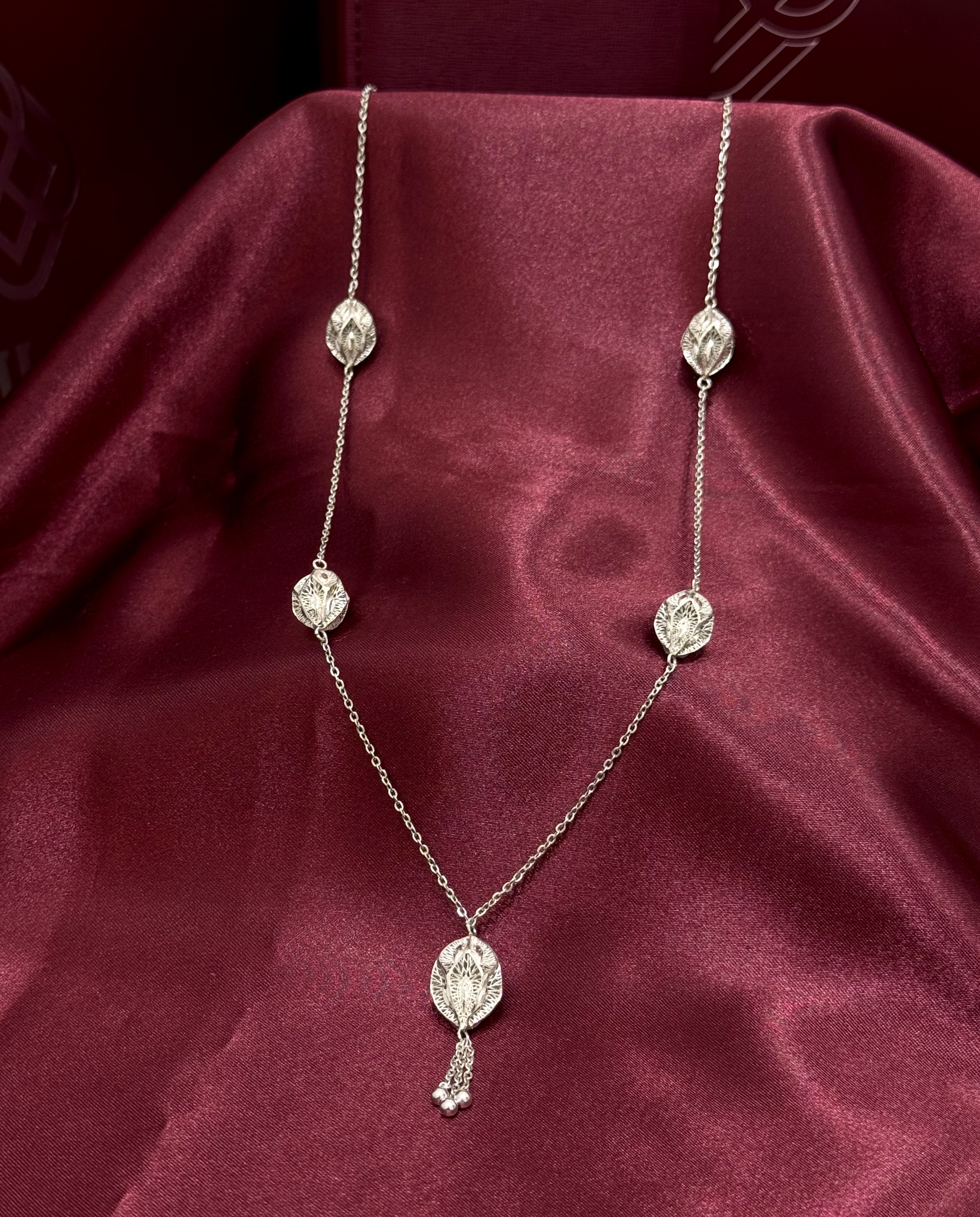 957 plated silver prayer beads necklace - (J-0471) 957 plated silver prayer beads necklace - (J-0471)