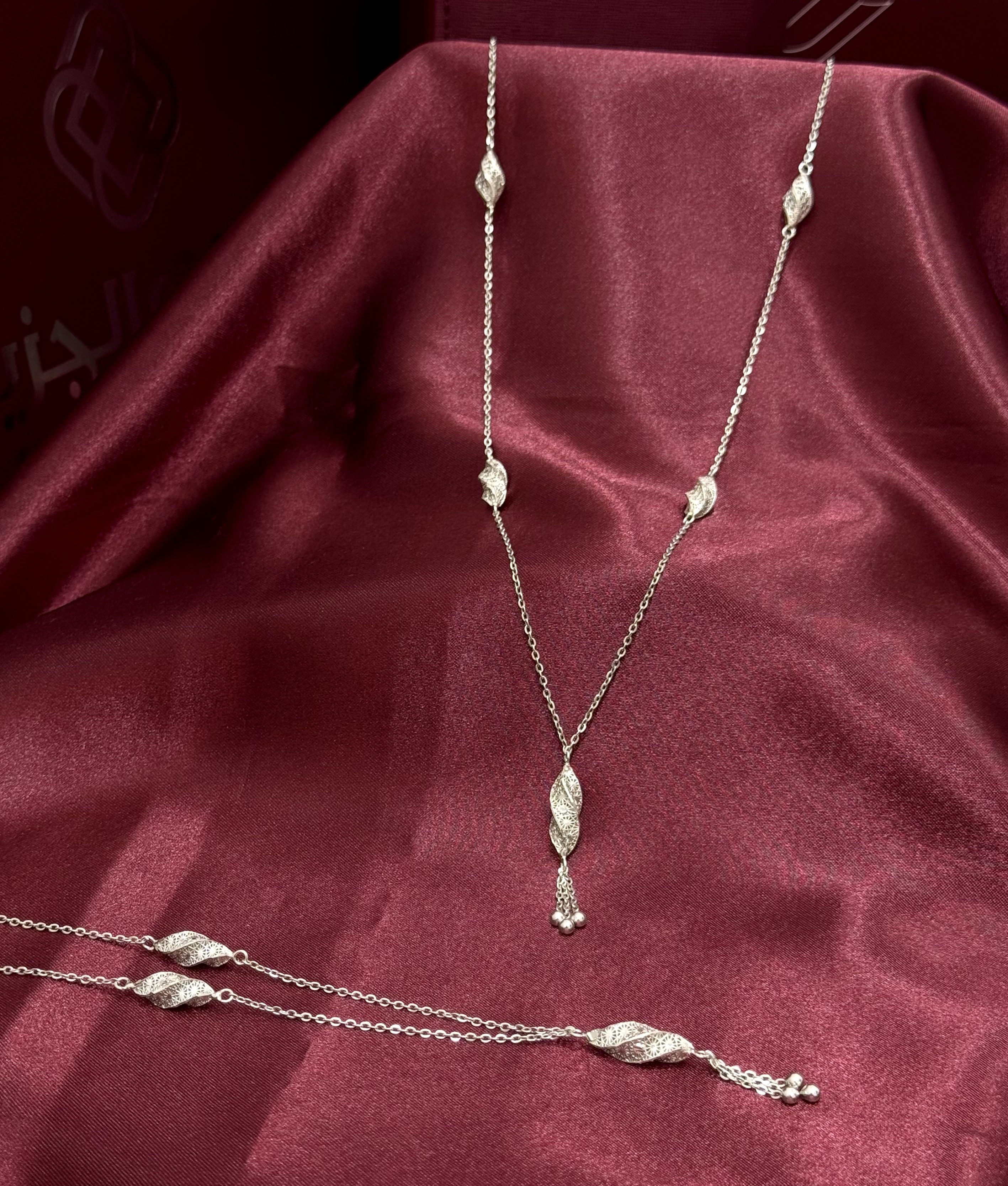 959 plated silver prayer beads necklace - (J-0473) 959 plated silver prayer beads necklace - (J-0473)
