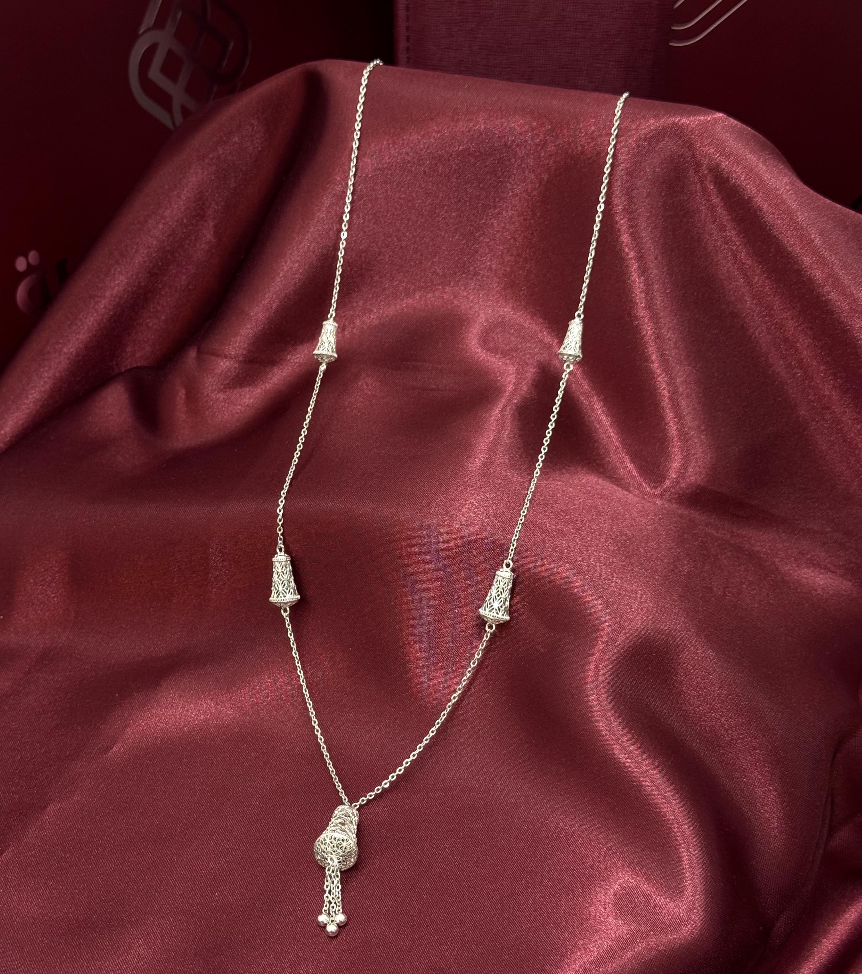 963 plated silver prayer beads necklace - (J-0479) 963 plated silver prayer beads necklace - (J-0479)