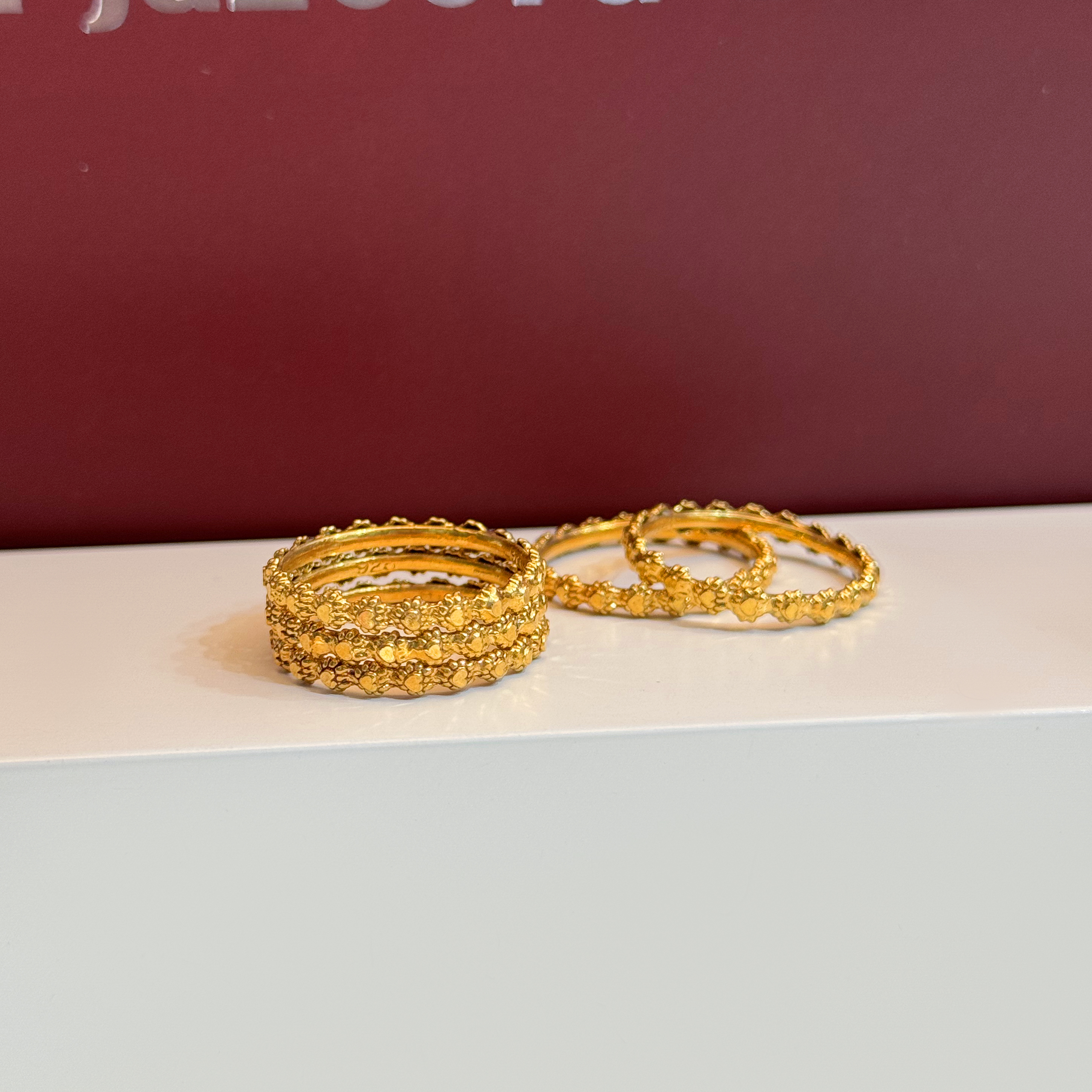 925 silver plated ring - (J-0056)