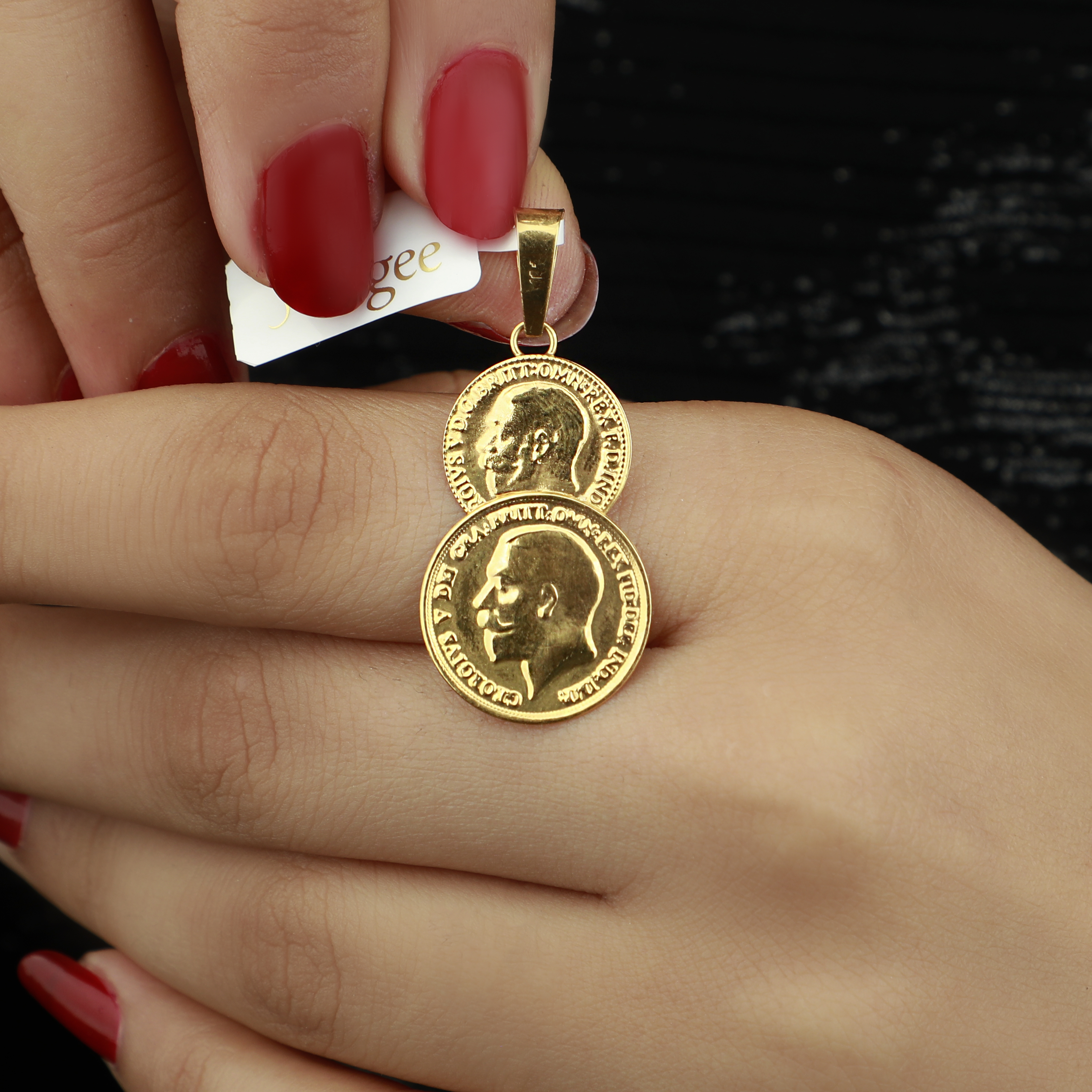 Heart-shaped pendant, 21 karat gold, Turkish made - (N-0200) Heart-shaped pendant, 21 karat gold, Turkish made - (N-0200)