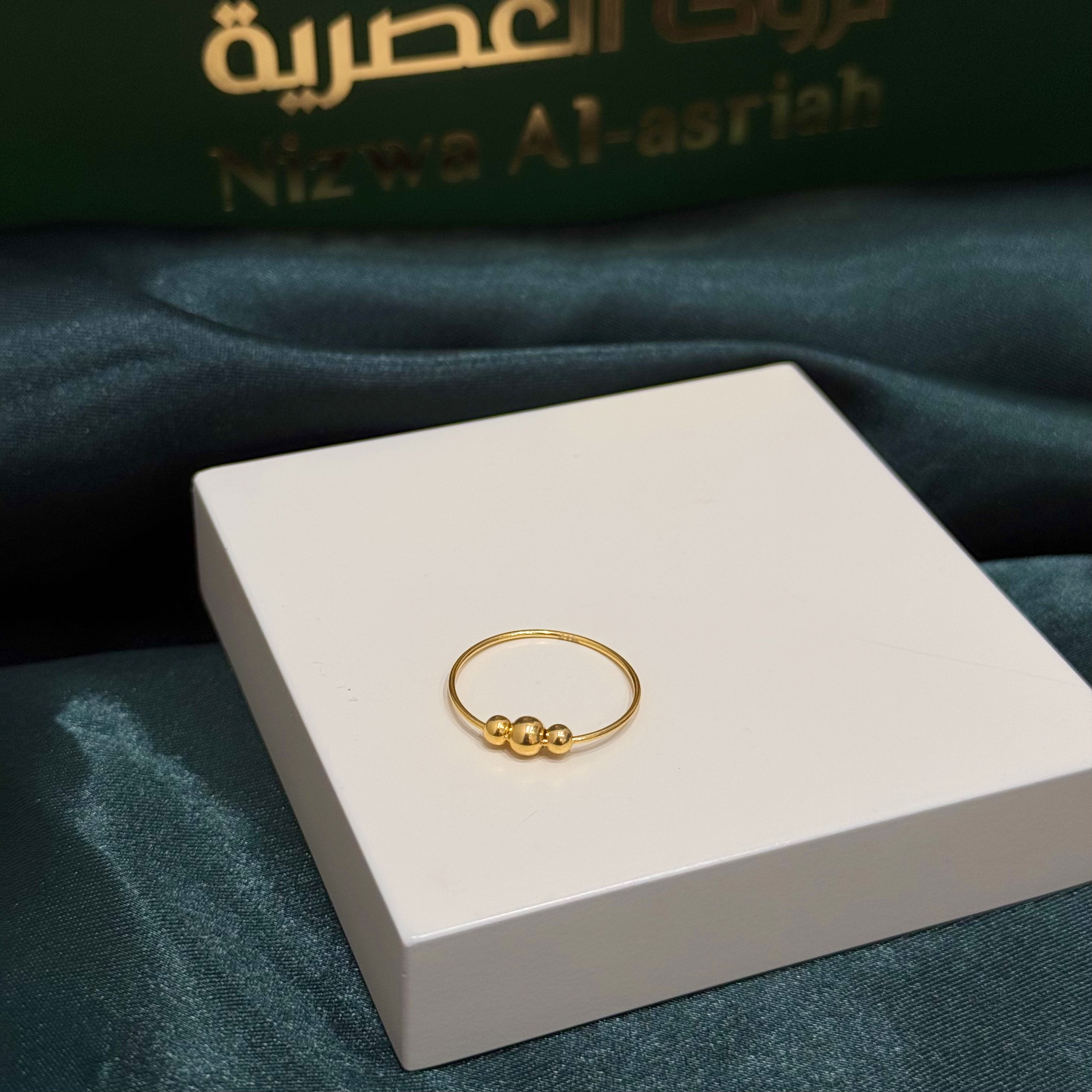 21-karat gold ring, Turkish made - (N-0273)