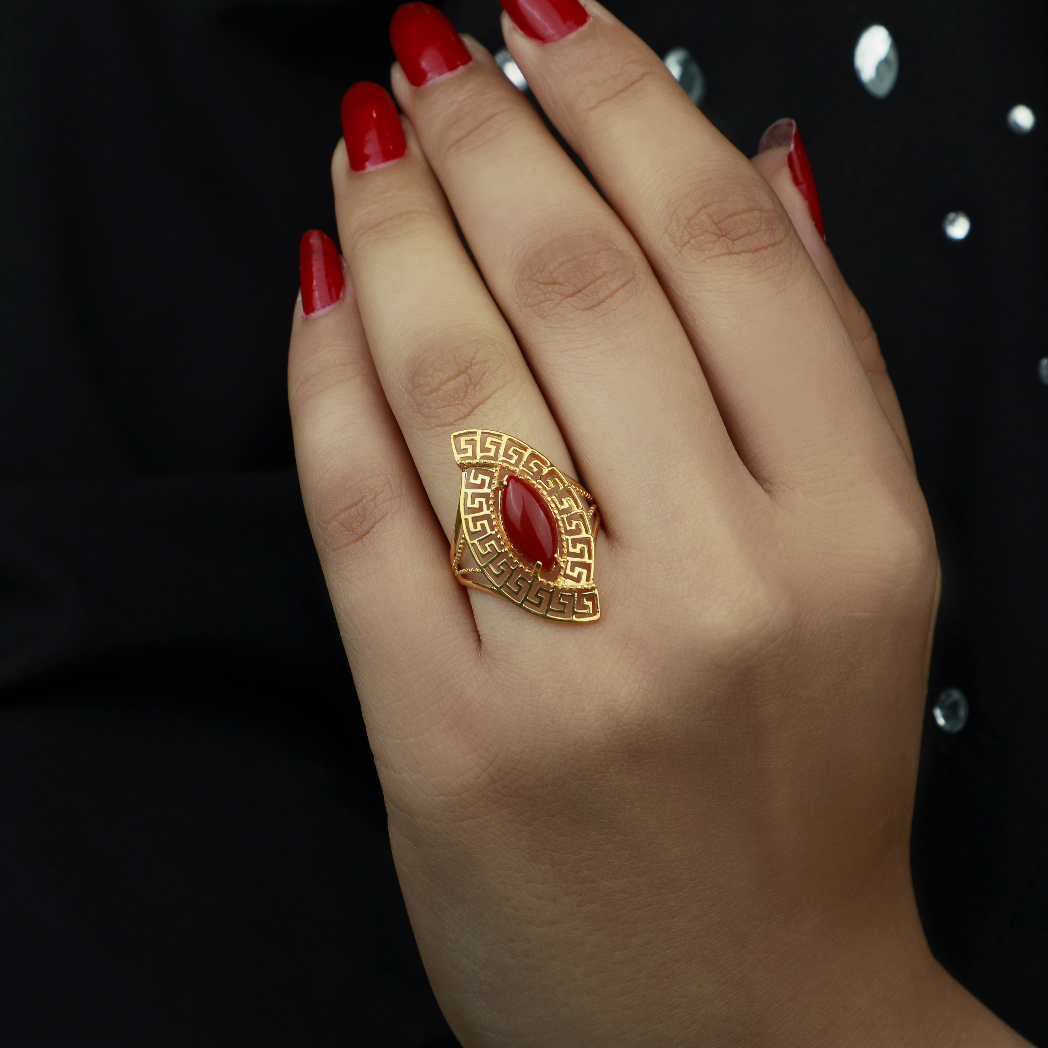 21-karat gold ring, Bahraini made - (N-0107)