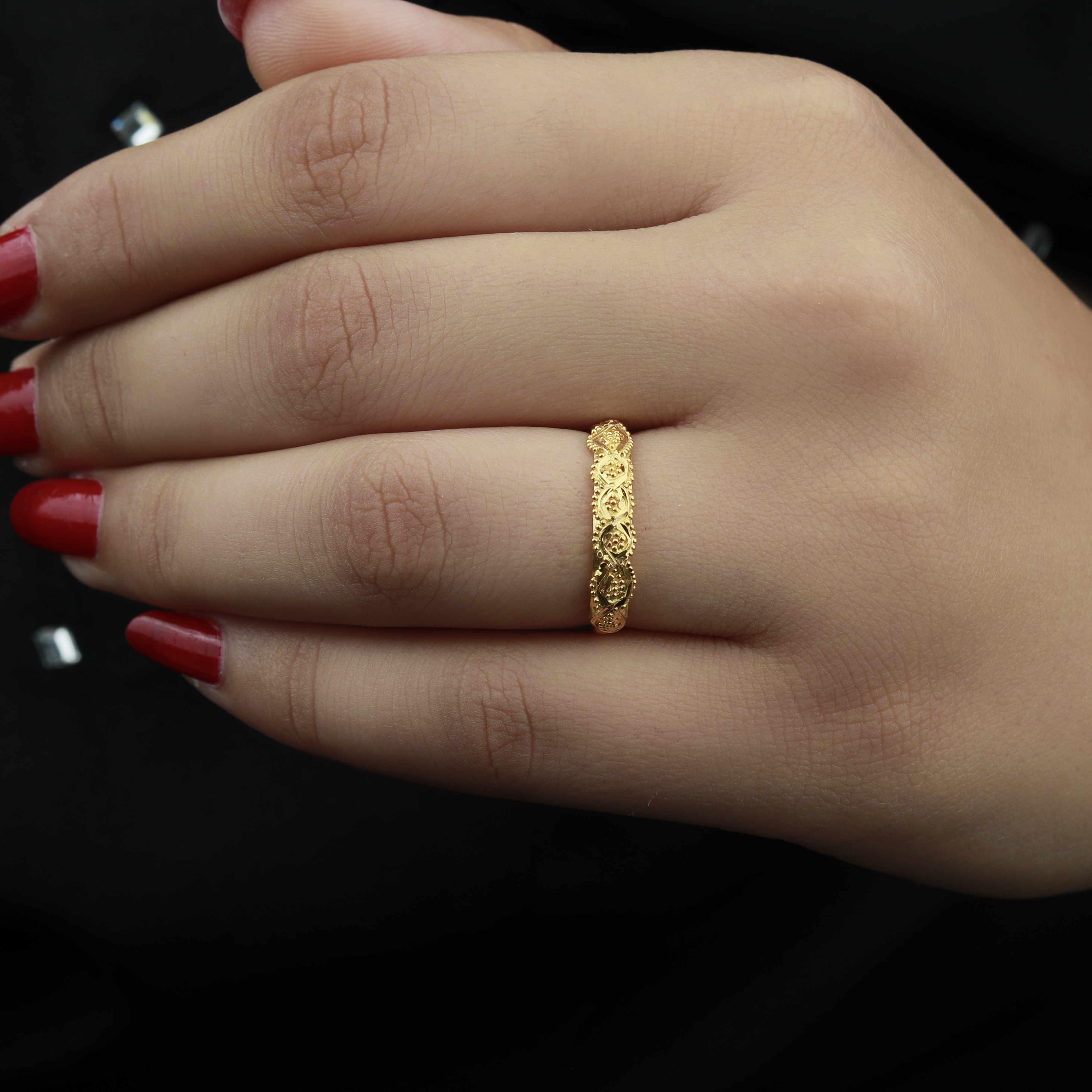21-karat gold ring, Omani made - (N-0152)