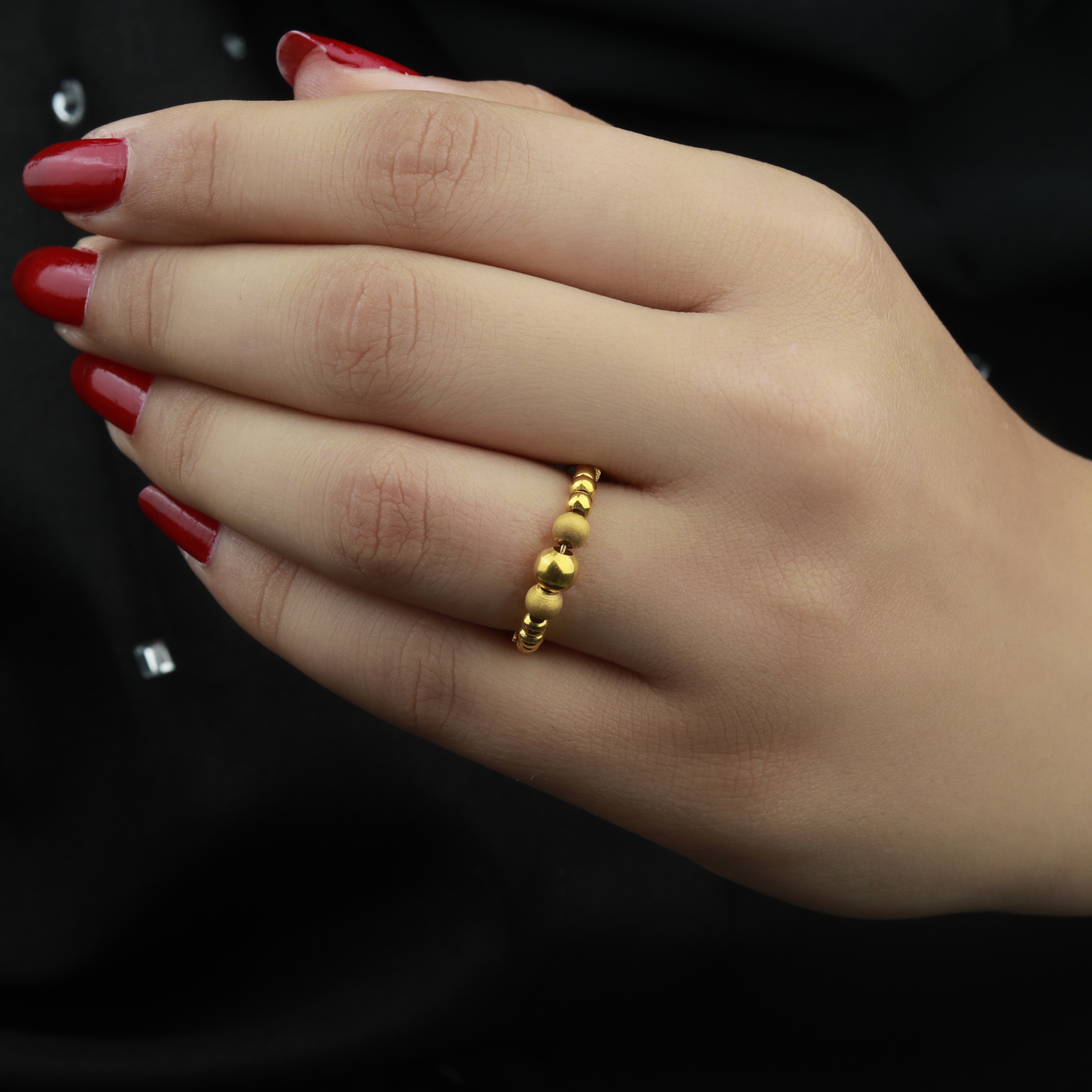 21-karat gold ring, Turkish made - (N-0158)