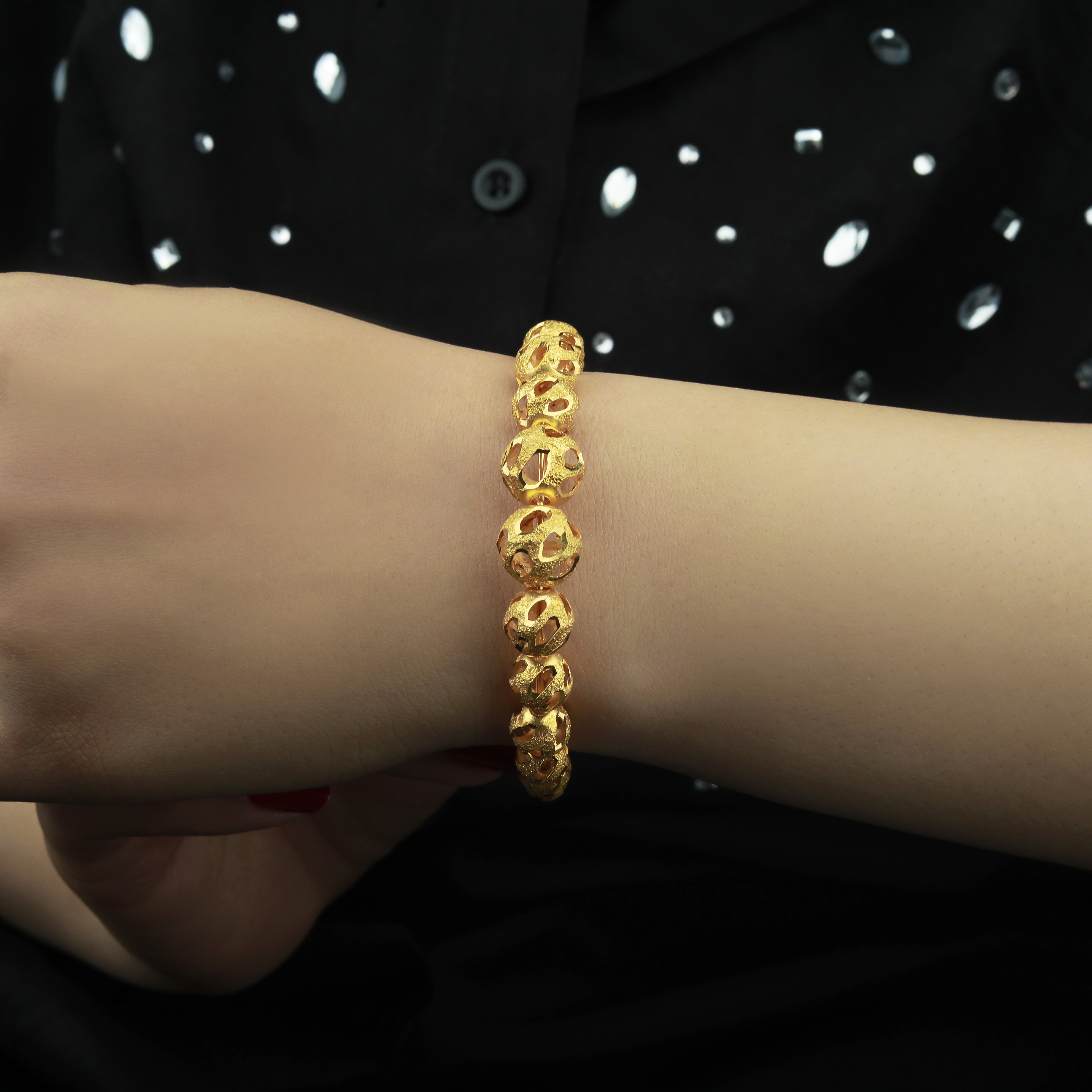 Tempe bracelet, 21 karat gold, Omani made - (N-0170) Tempe bracelet, 21 karat gold, Omani made - (N-0170)