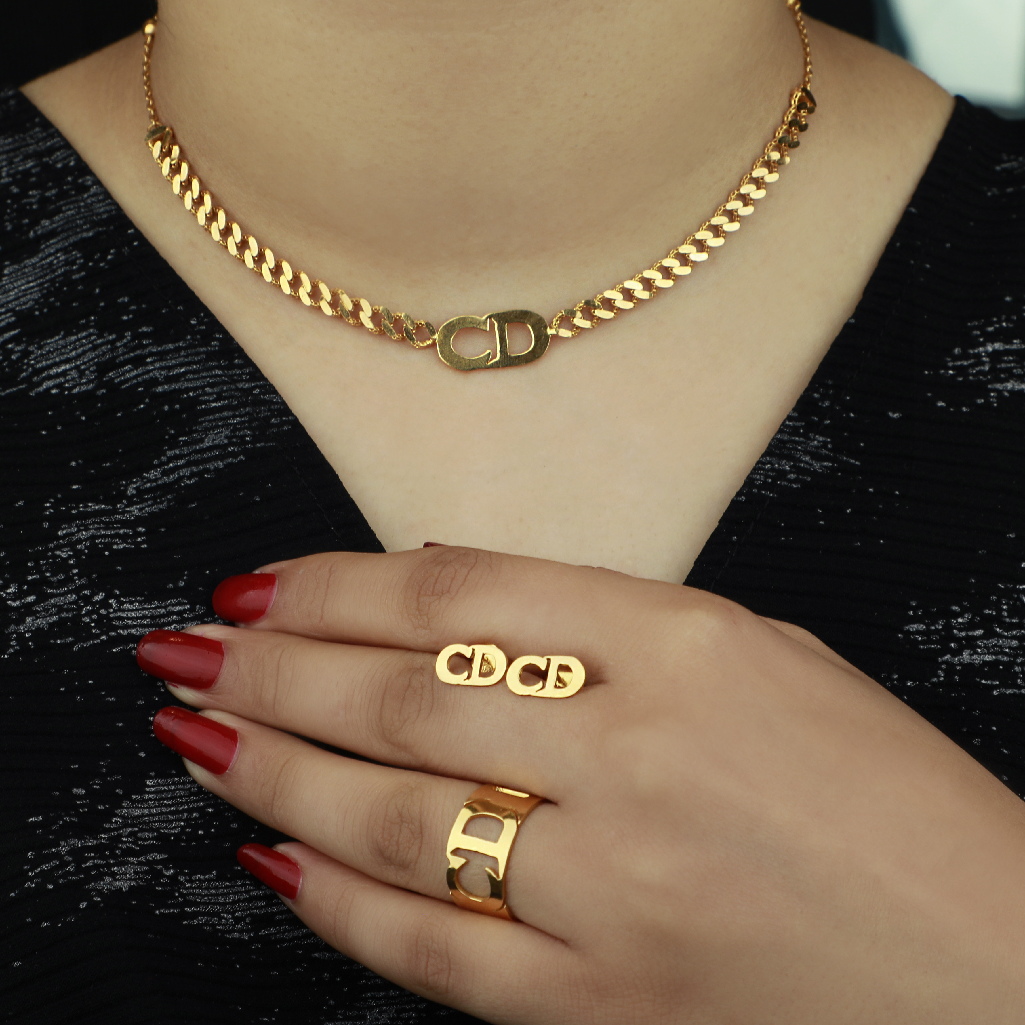 21-karat gold set, Turkish made - (N-0183)