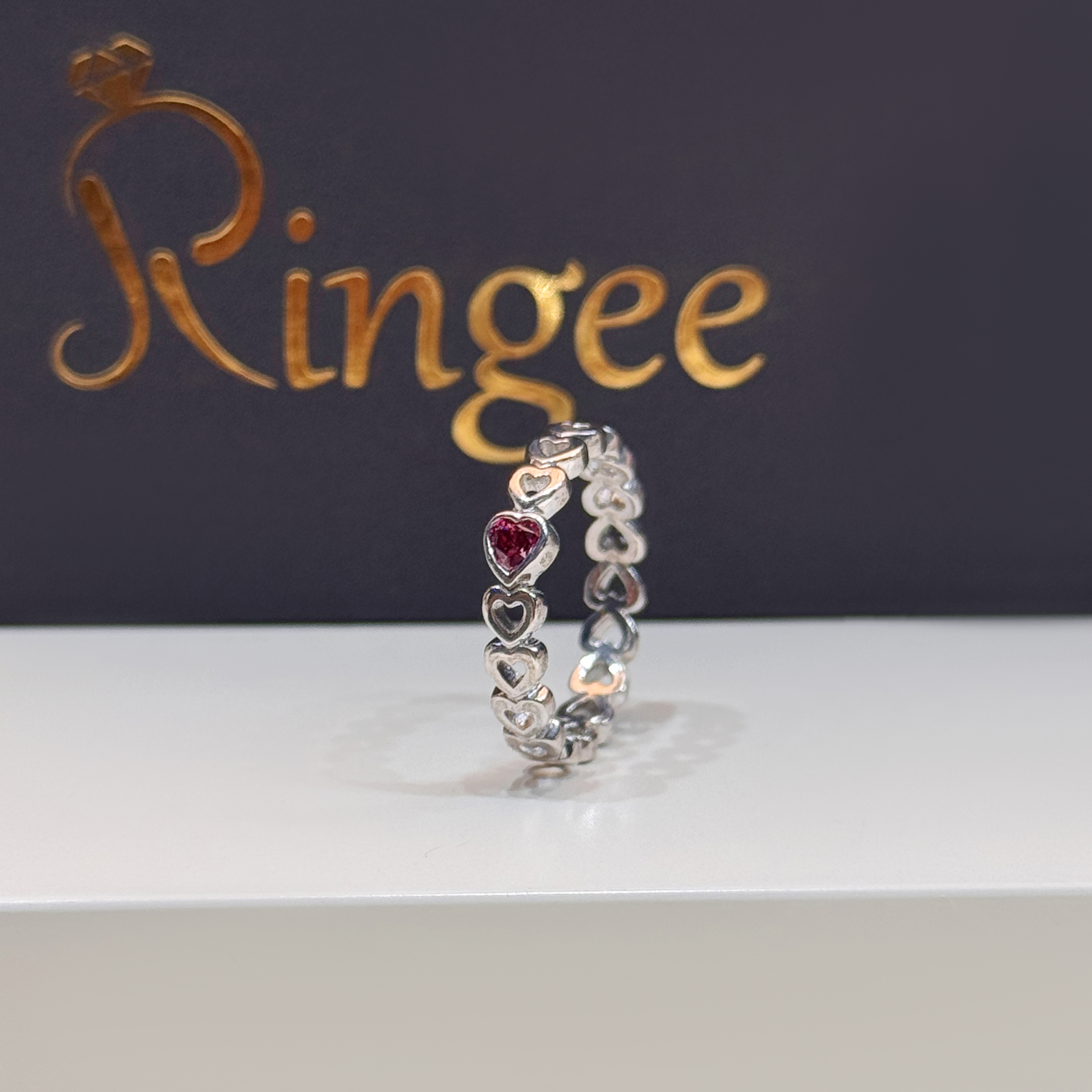 925 sterling silver ring with Swarovski zircon - (R-0268)