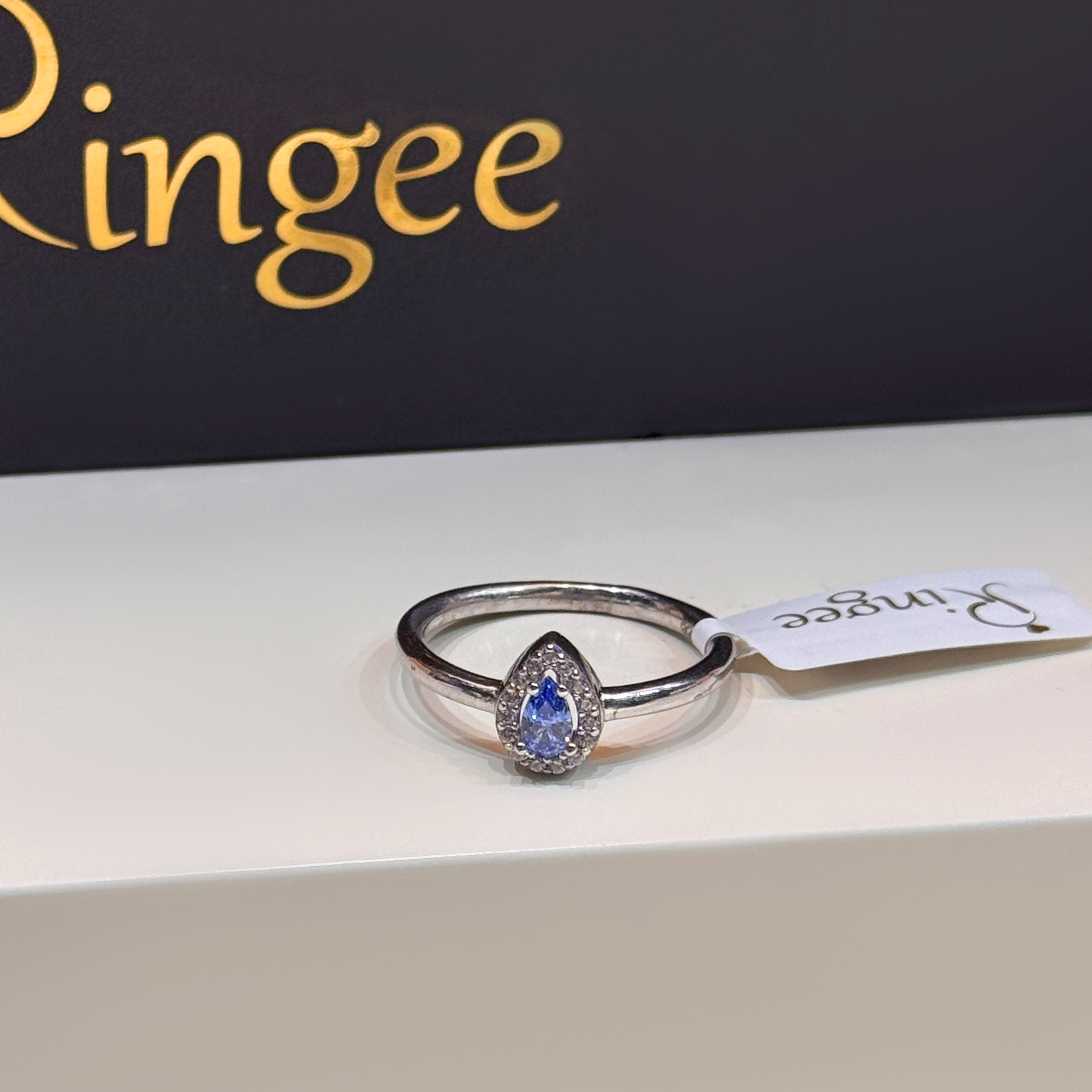 925 sterling silver ring with Swarovski zircon - (R-0269)