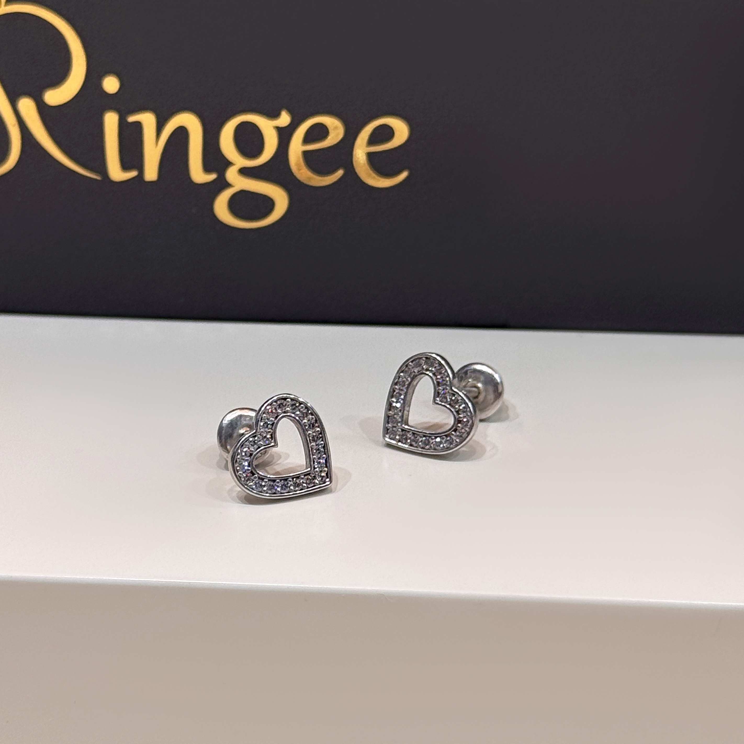 Turkish-made 925 sterling silver net earrings - (R-0282)