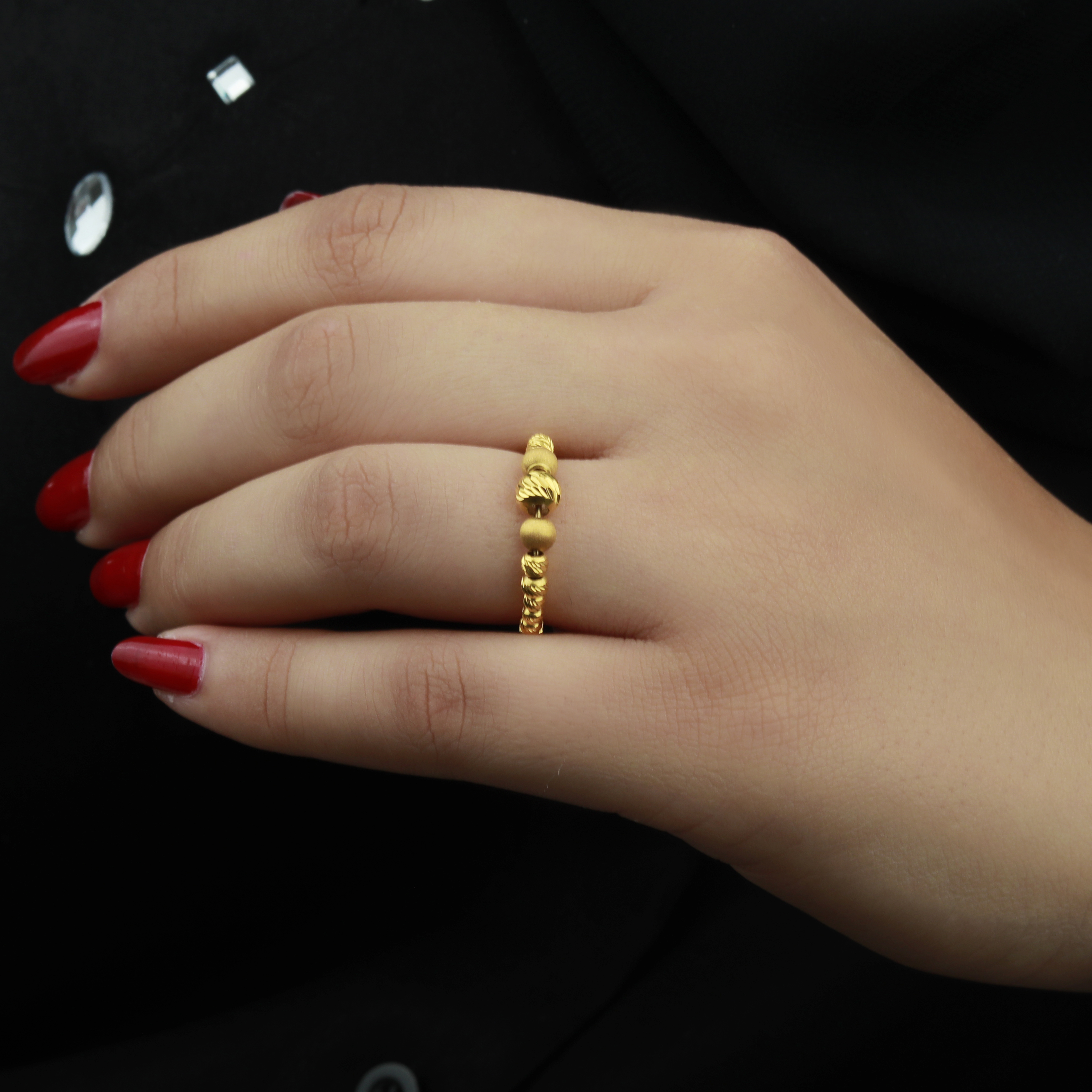 21-karat gold ring, Turkish made - (S-0110)