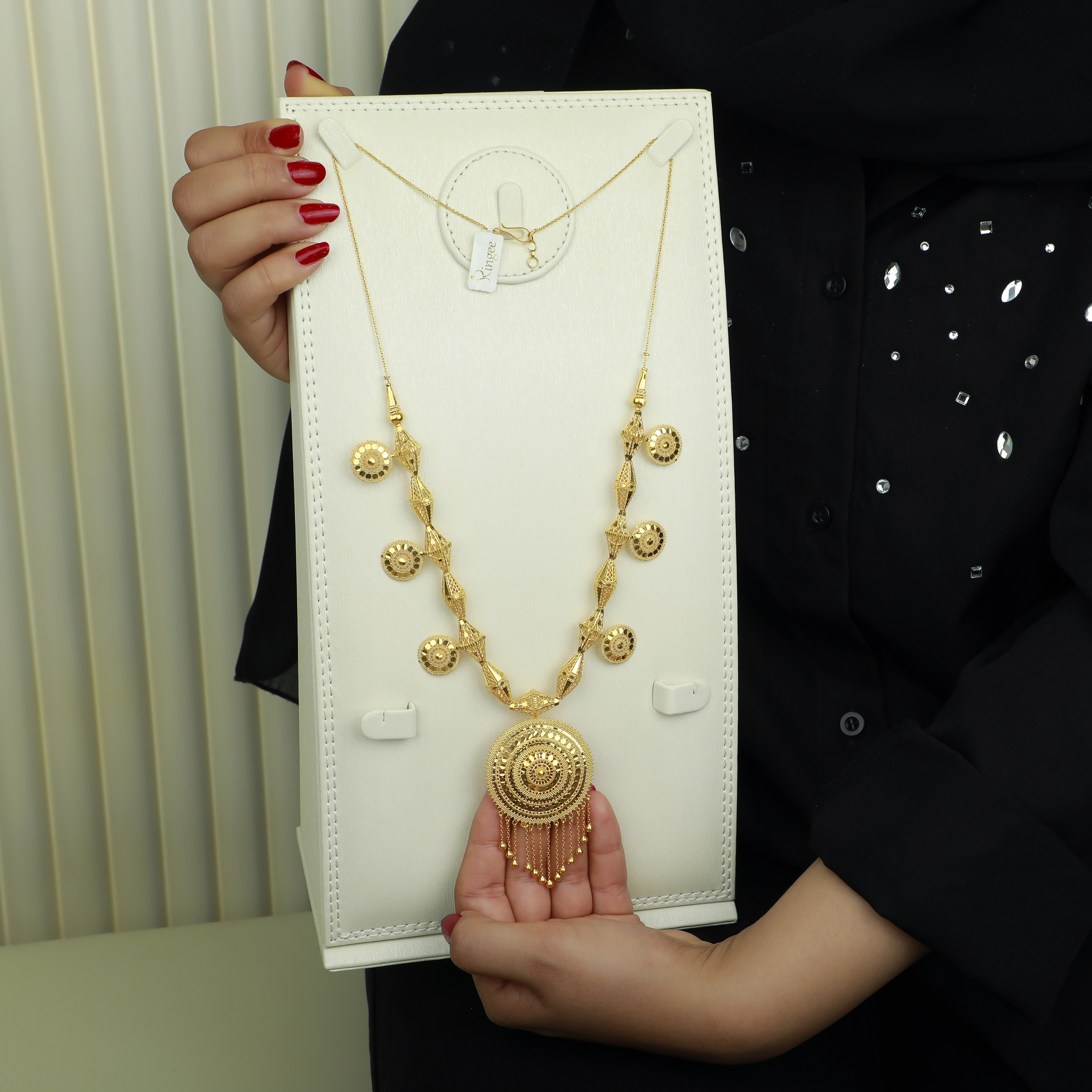 21-karat gold mirror, Omani made - (S-0116)