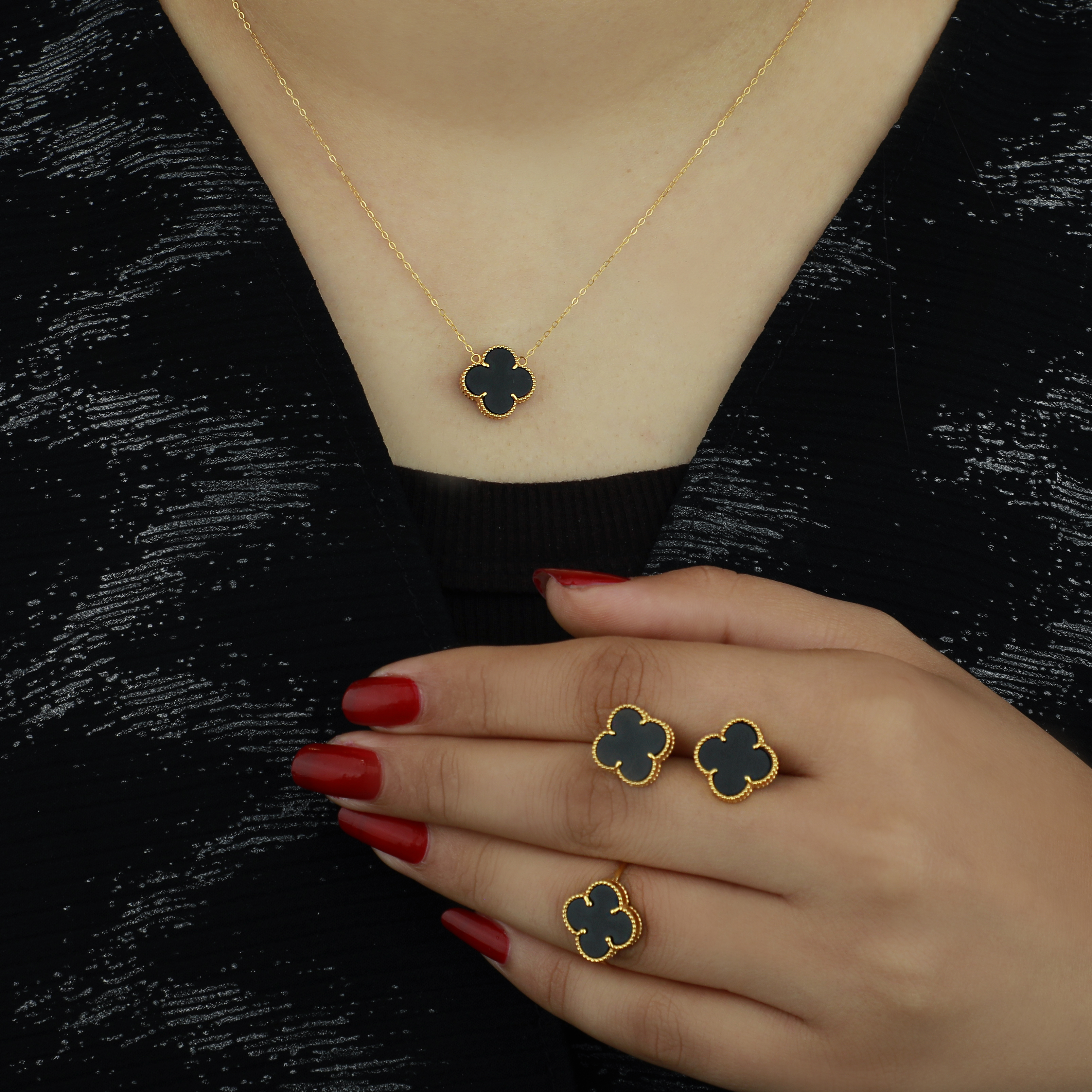 21-karat gold set, Turkish made - (S-0124)