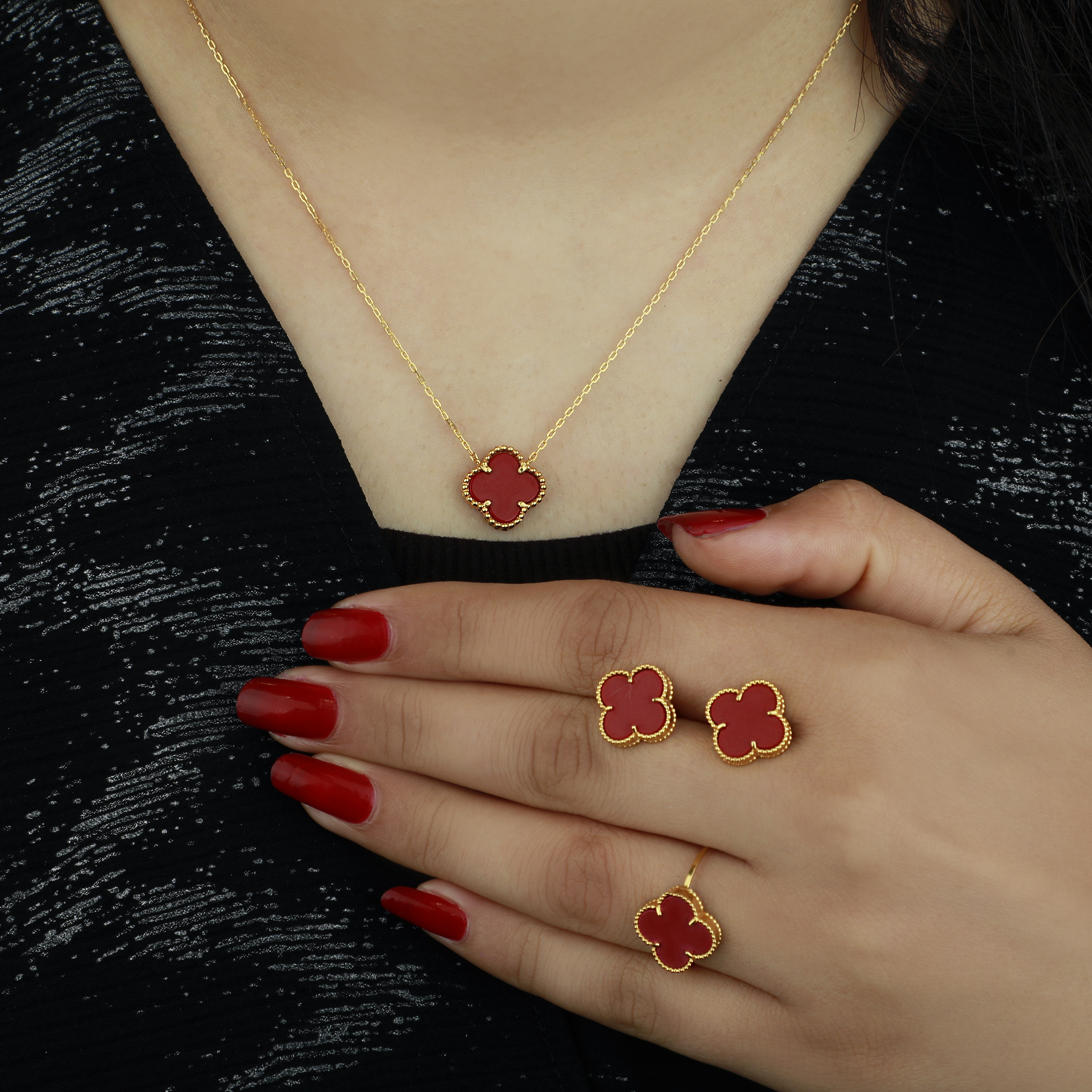 21-karat gold set, Turkish made - (S-0125)