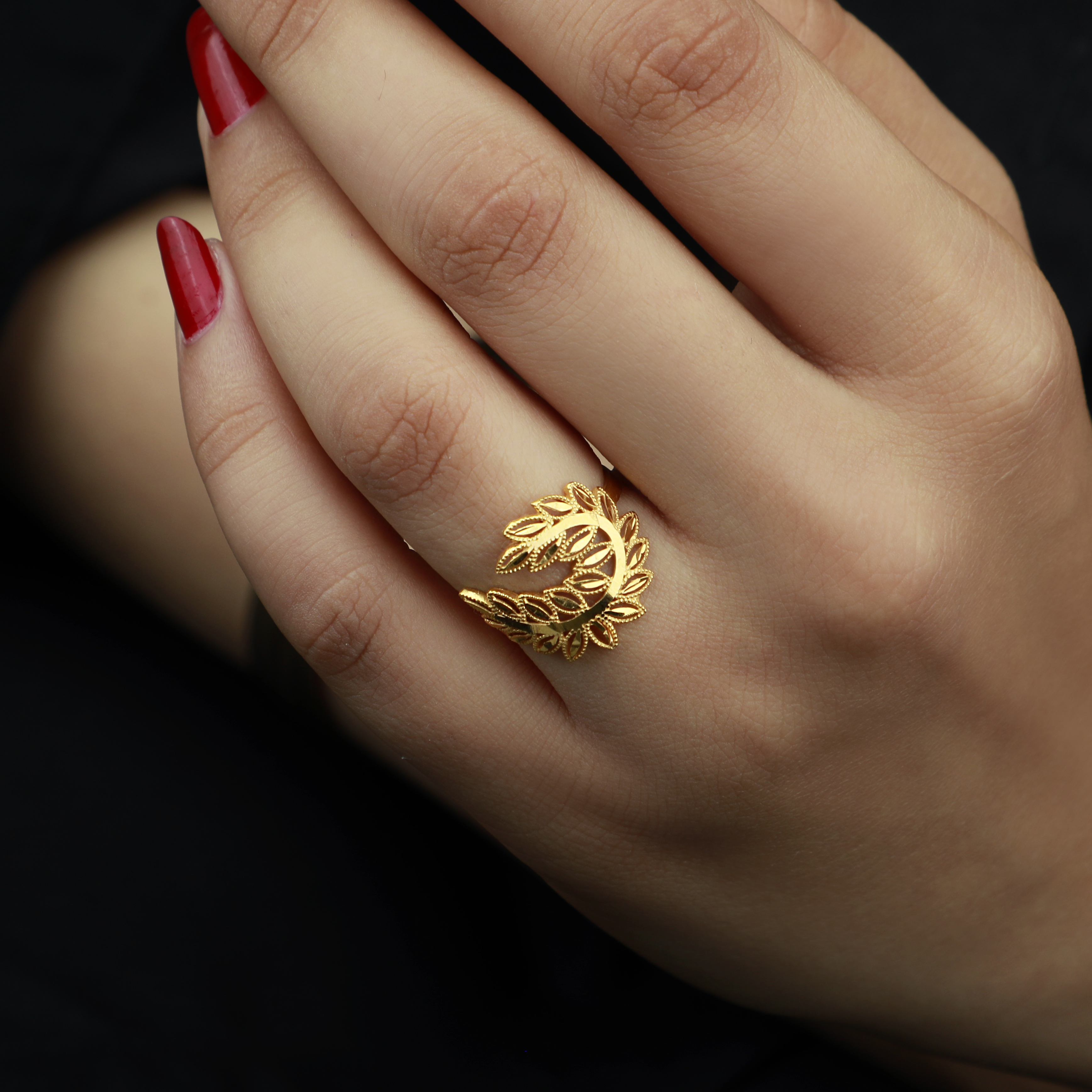 21-karat gold ring, Turkish made - (S-0069)