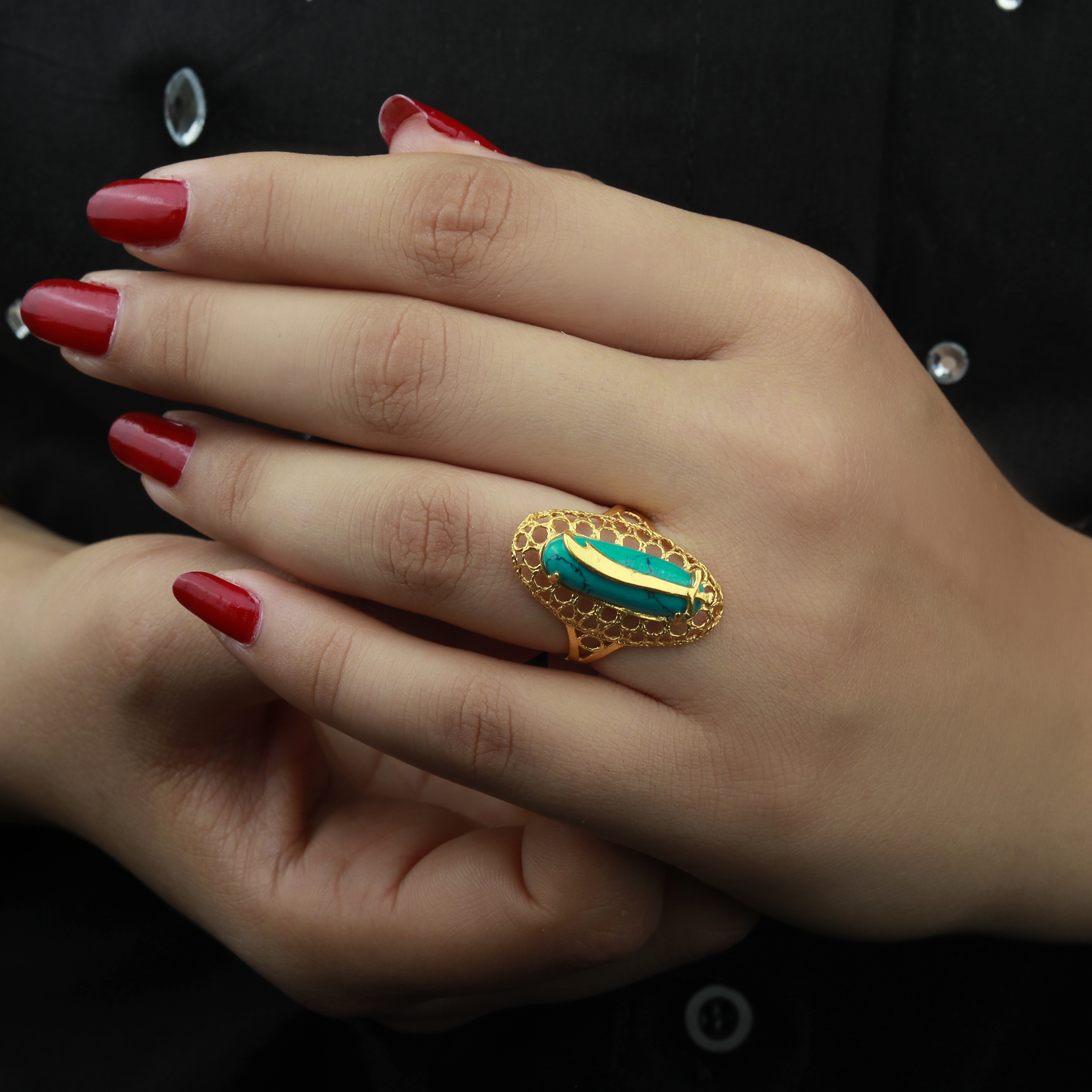 21-karat gold ring, Bahraini made - (S-0092)