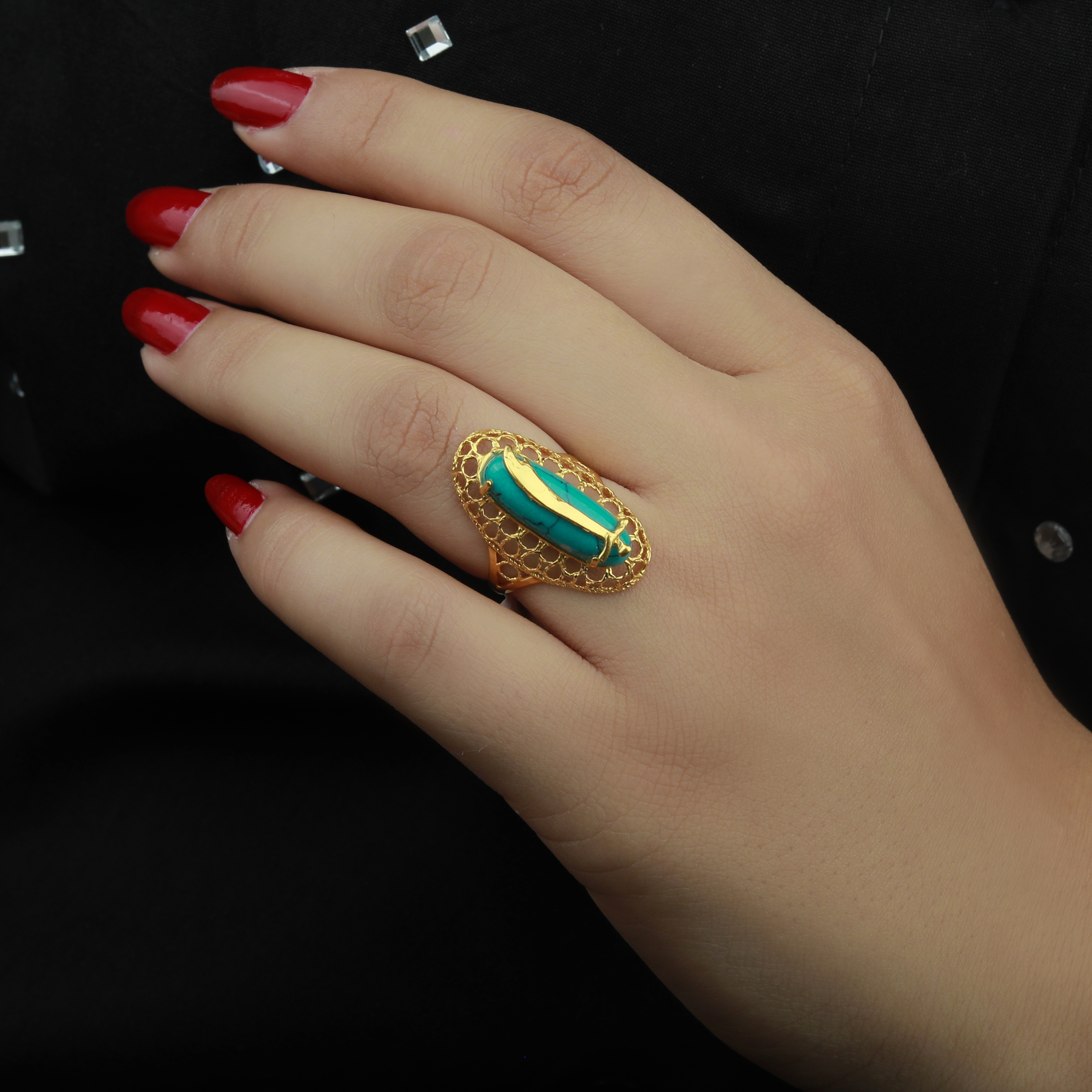 21-karat gold ring, Bahraini made - (S-0093)