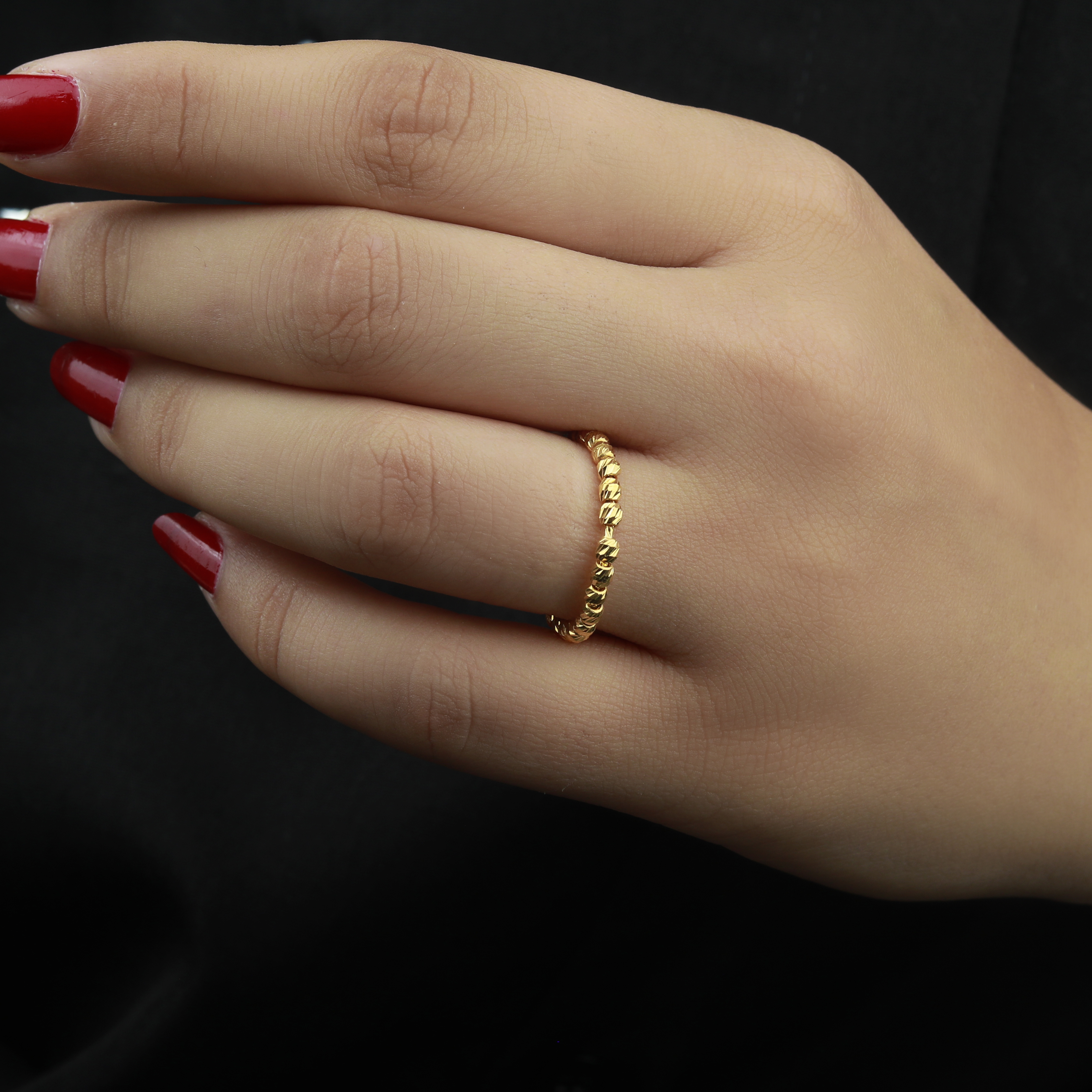 21-karat gold wedding ring, Turkish made - (S-0096)